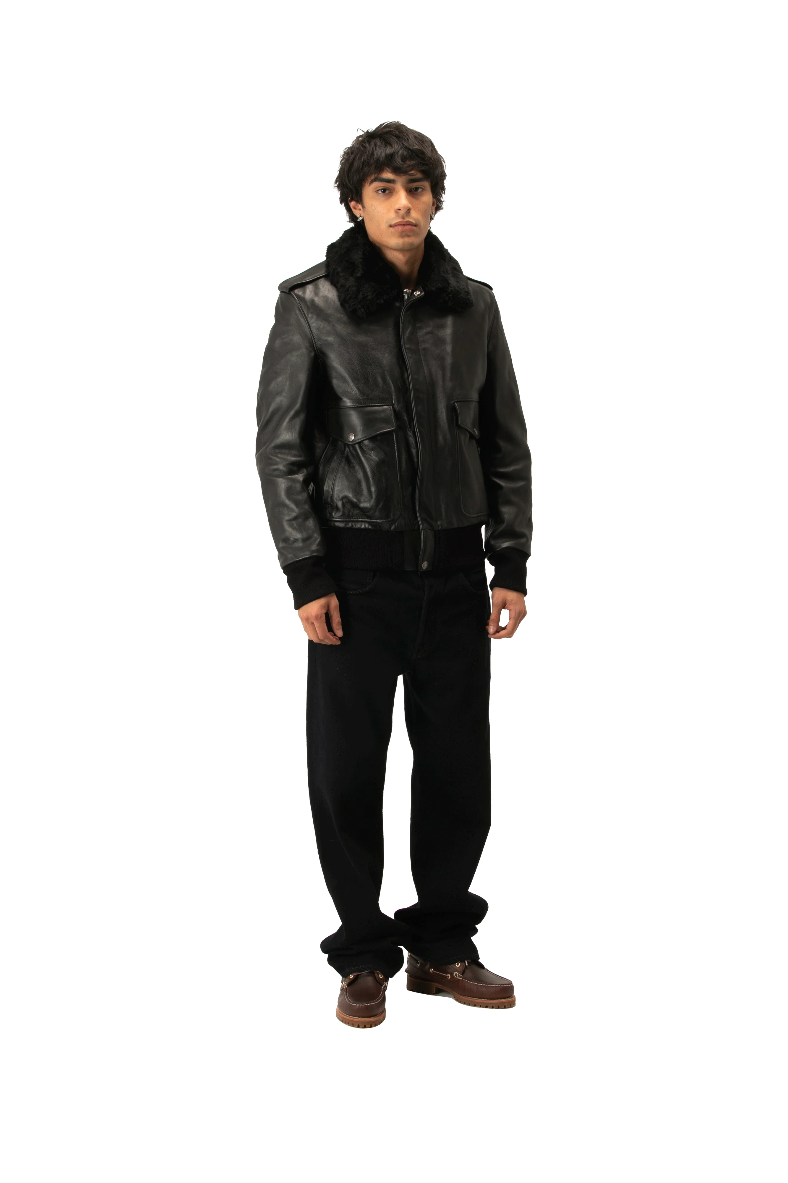 A-2 Naked Cowhide Leather Flight Jacket - Image 2