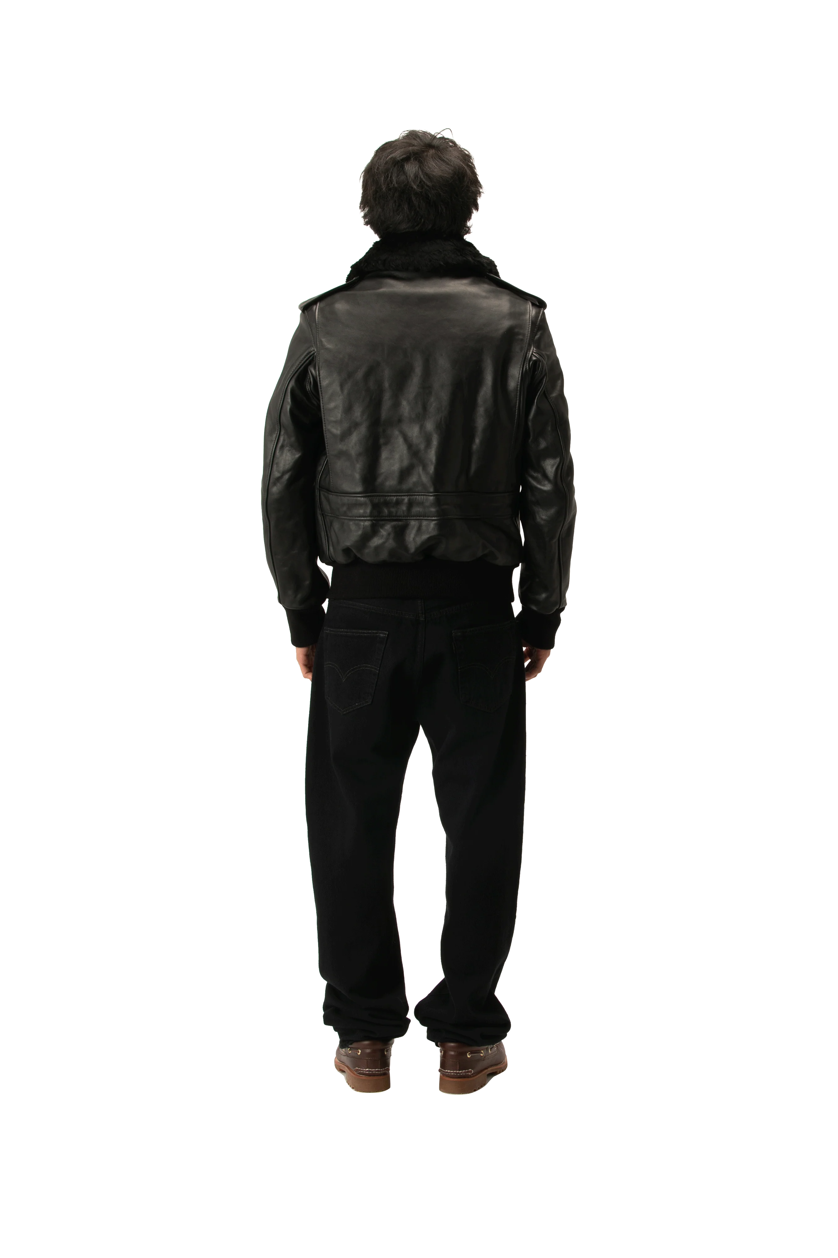 A-2 Naked Cowhide Leather Flight Jacket - Image 3