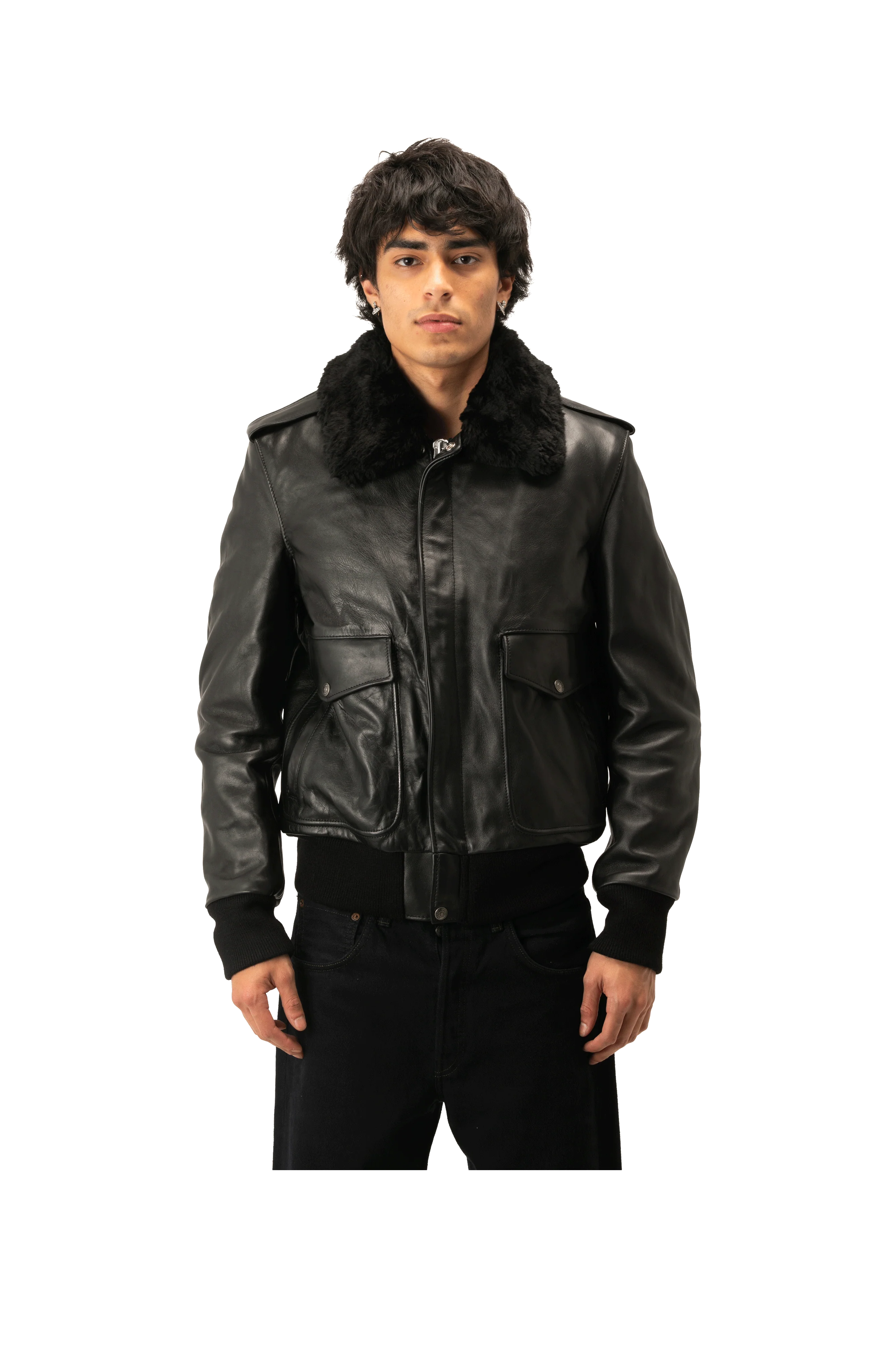 A-2 Naked Cowhide Leather Flight Jacket - Image 9