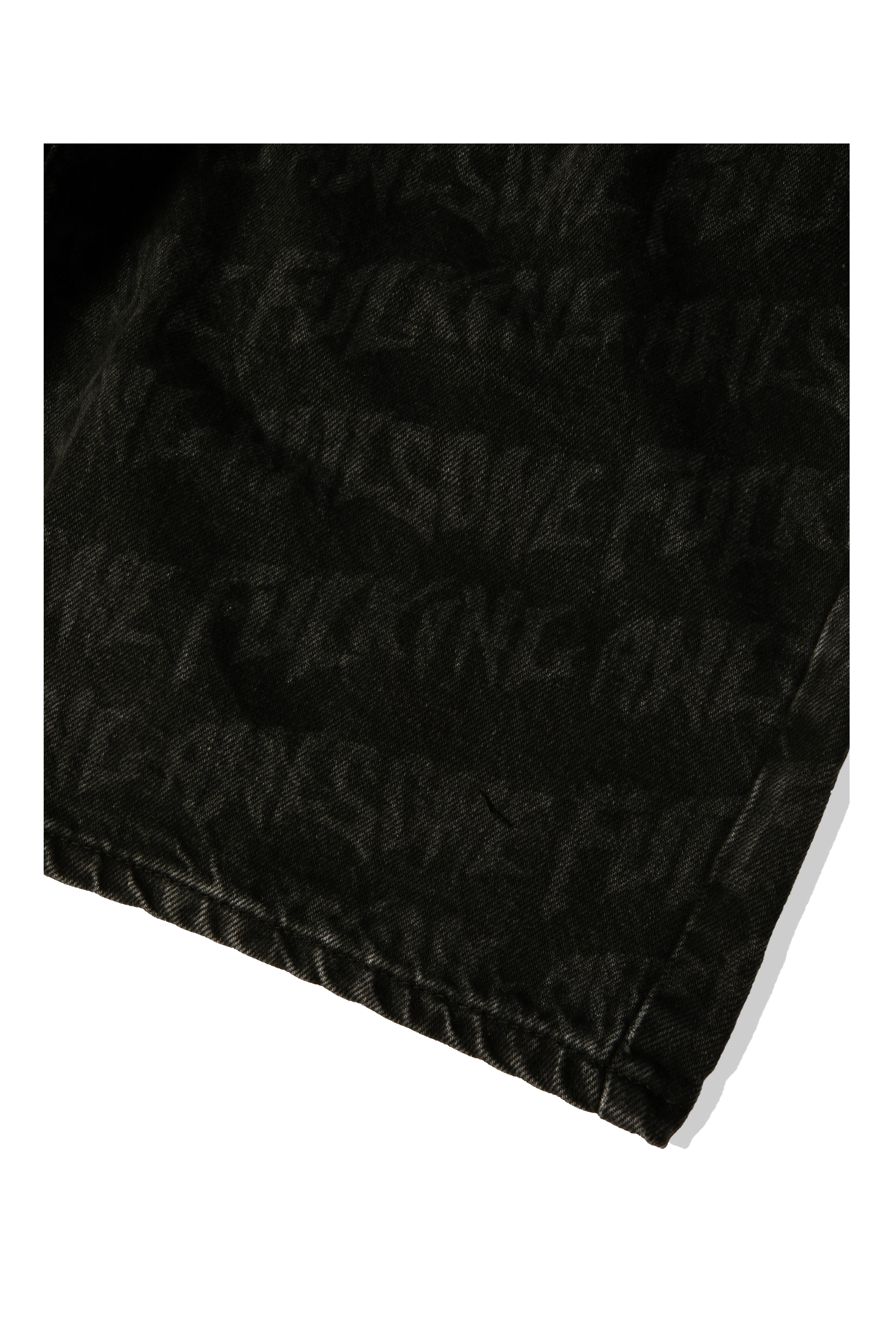 Baggy Pleated Denim Laser Stamp Shorts - Image 6