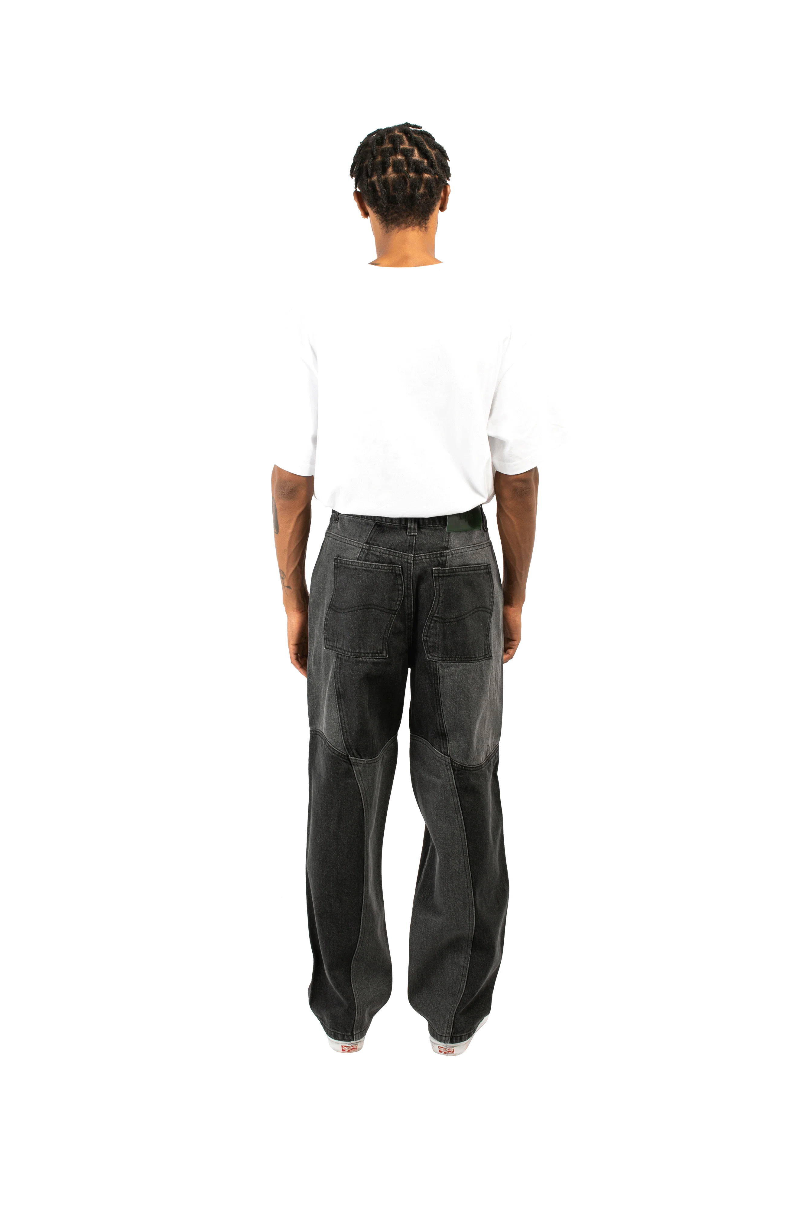 Blocked Relaxed Denim Pants - Image 3