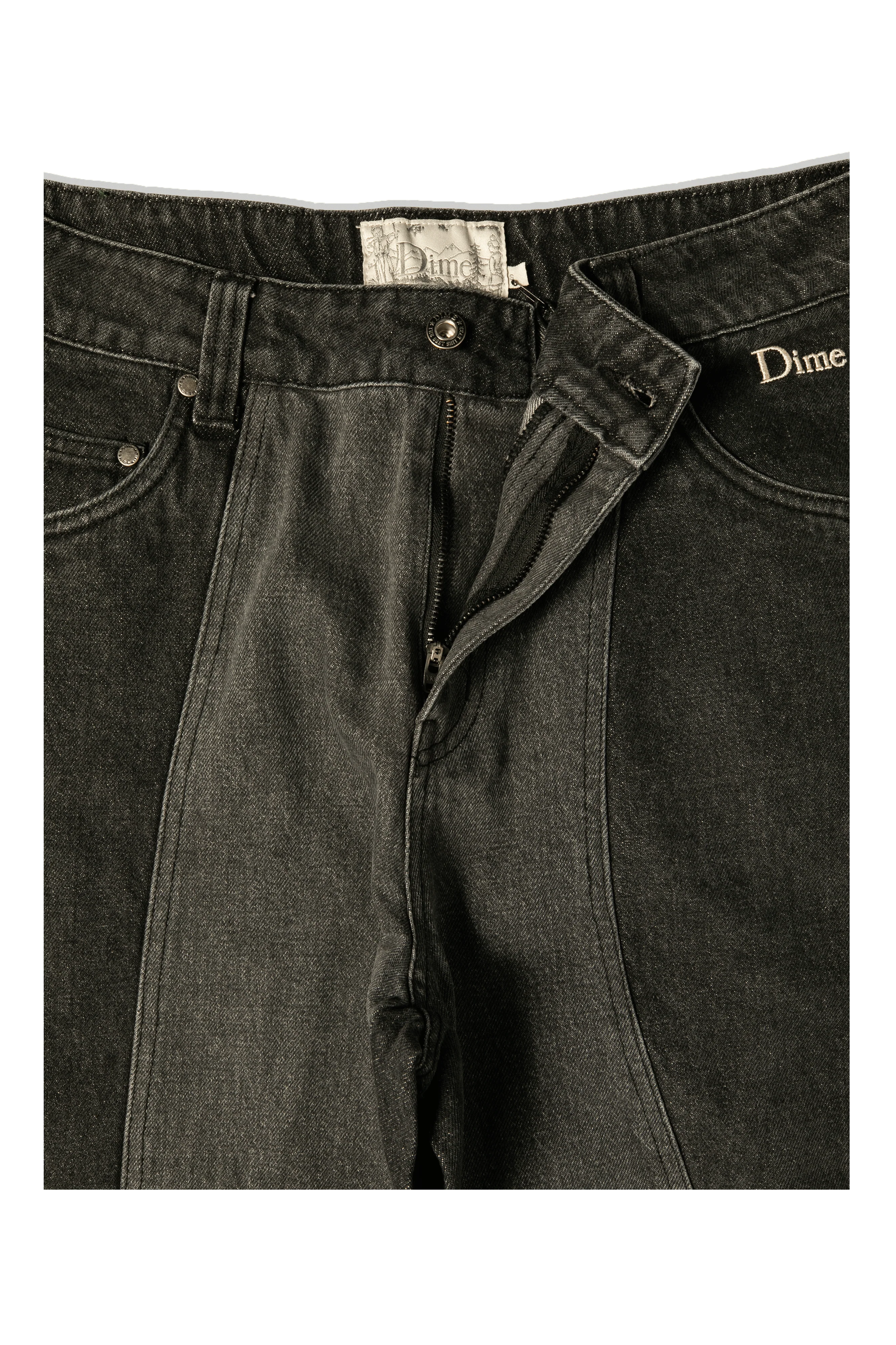 Blocked Relaxed Denim Pants - Image 4