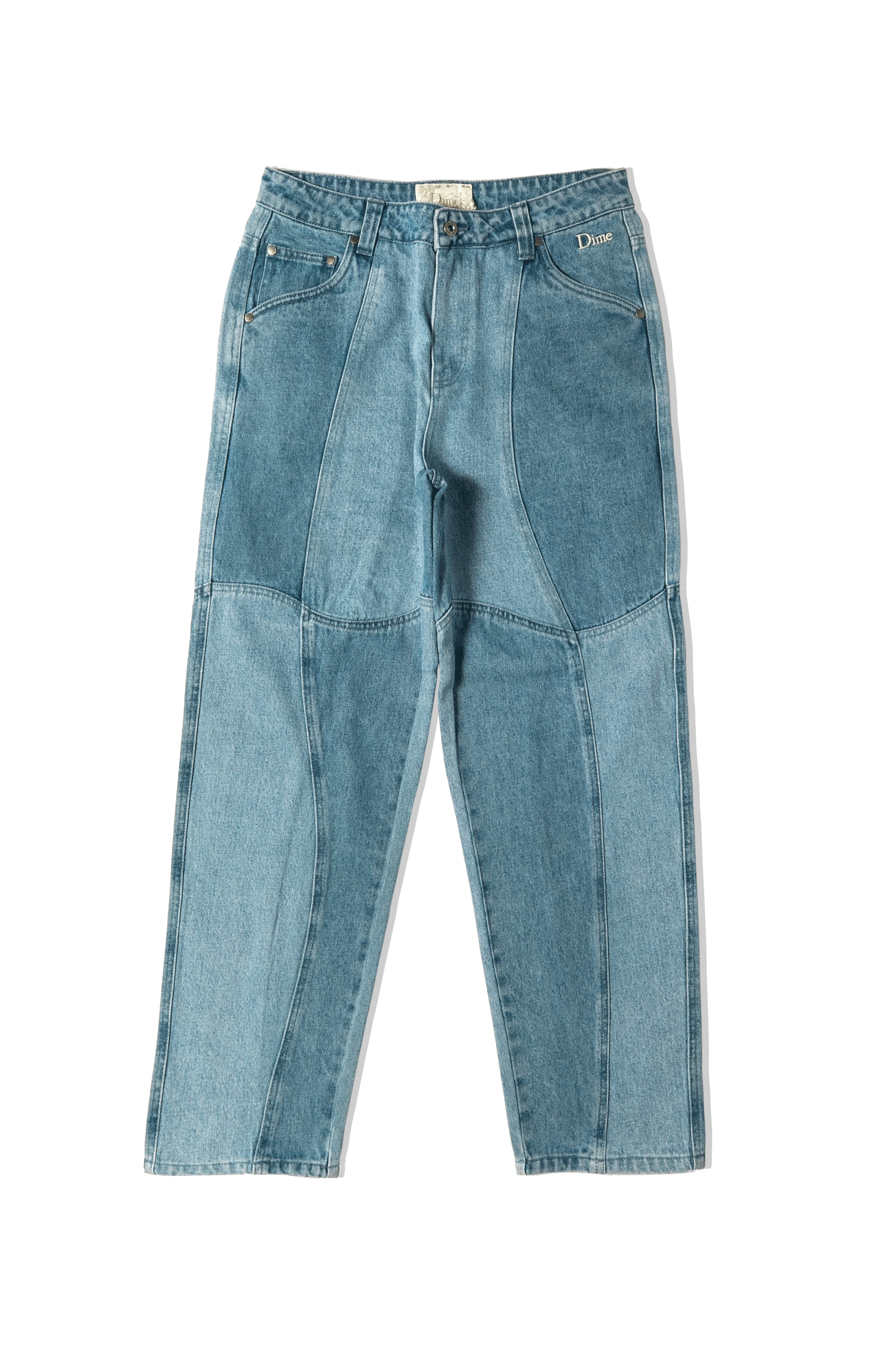 Blocked Relaxed Denim Pants - Image 6