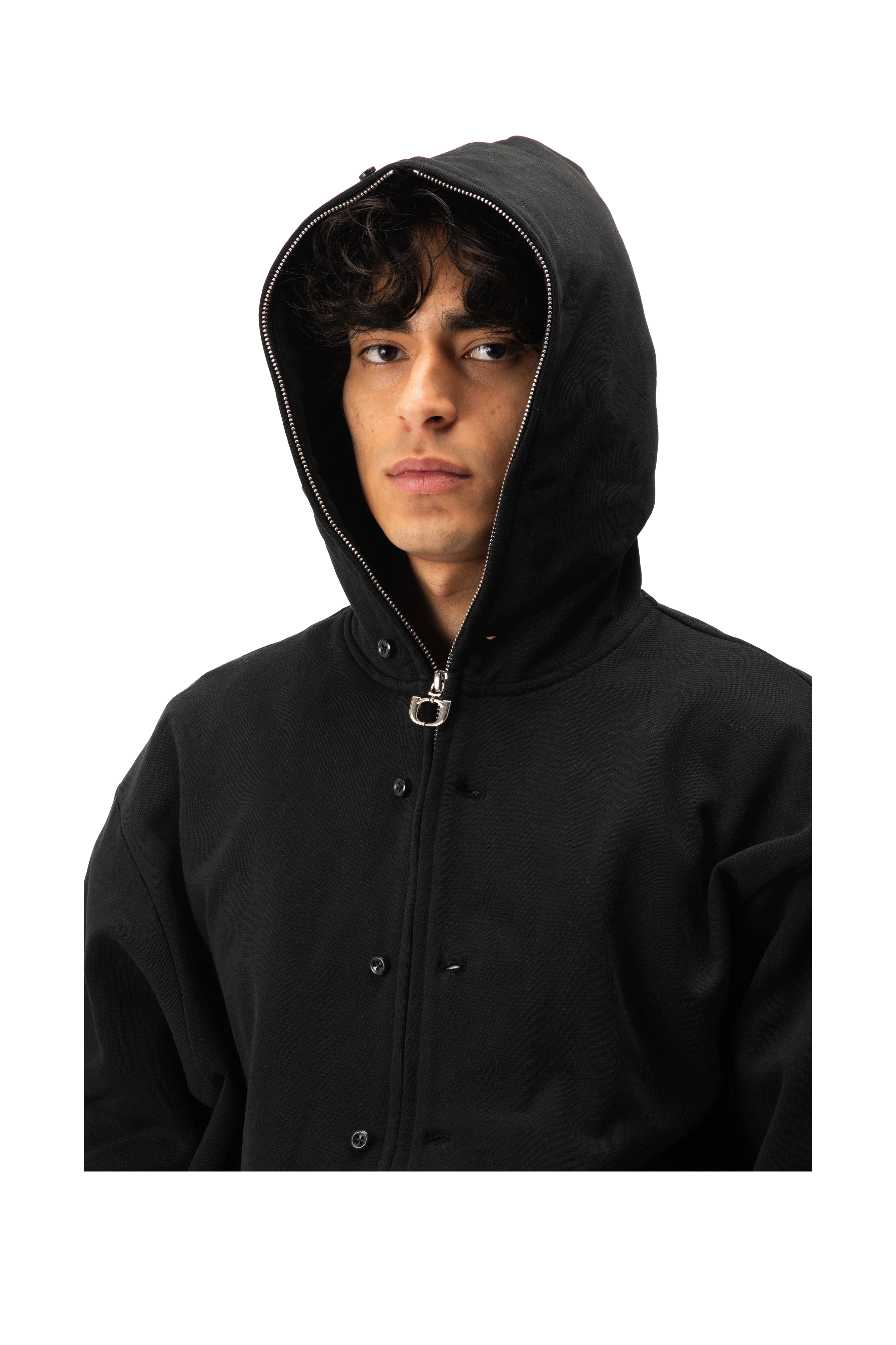 Button Up Zip-Up Sweatshirt. - Image 4