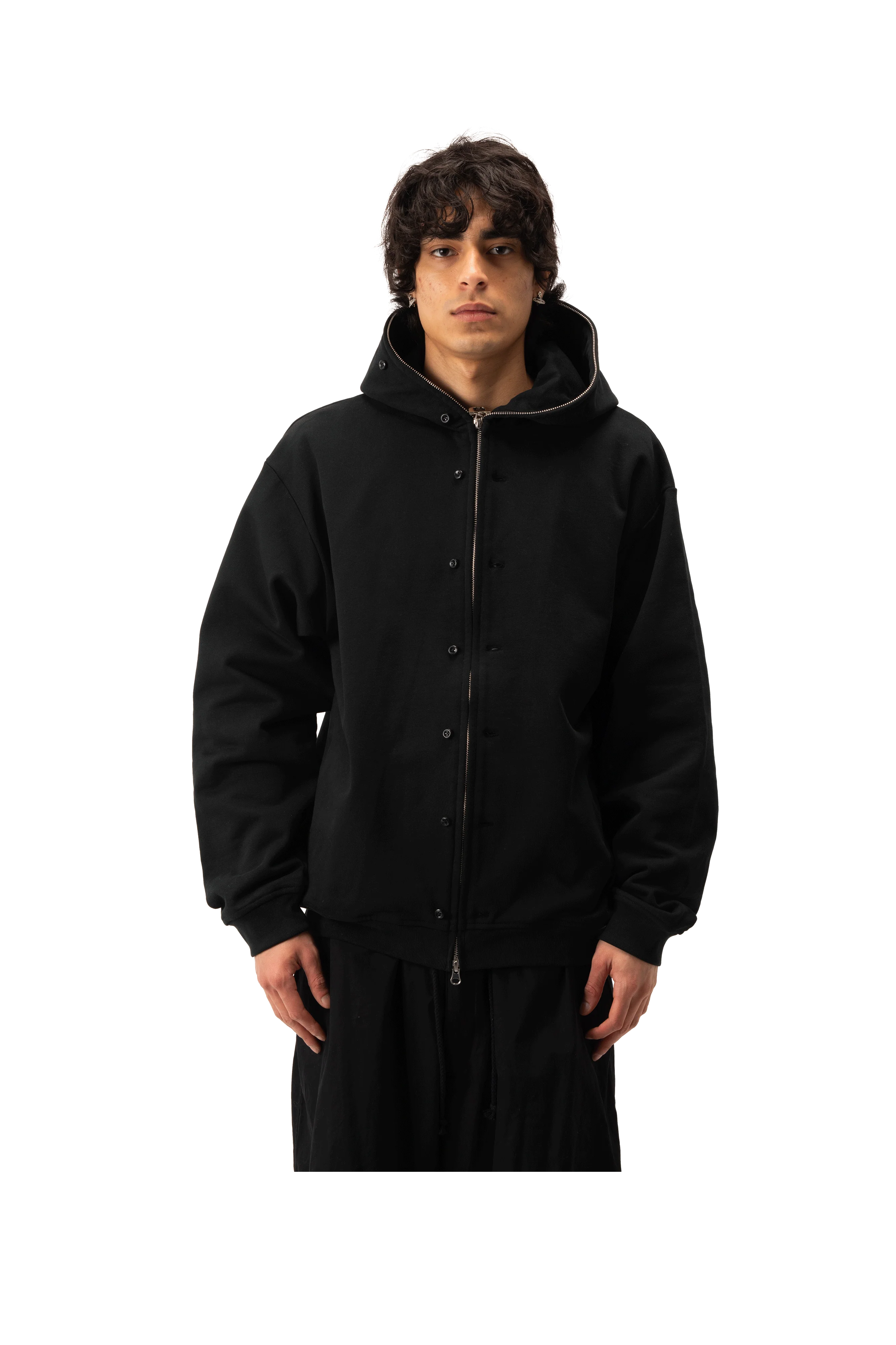 Button Up Zip-Up Sweatshirt. - Image 9
