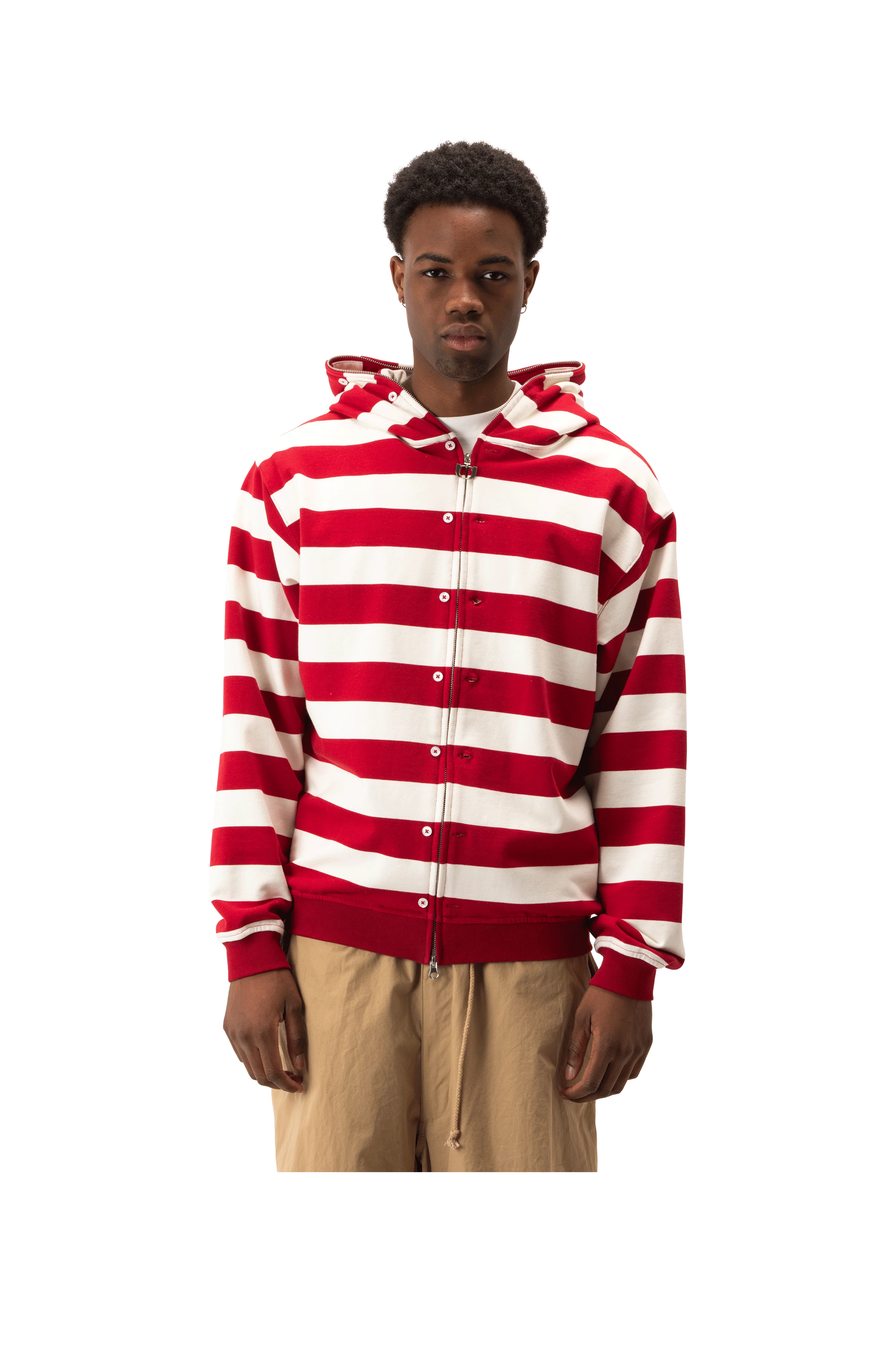 Button Up Zip-Up Sweatshirt - Image 9