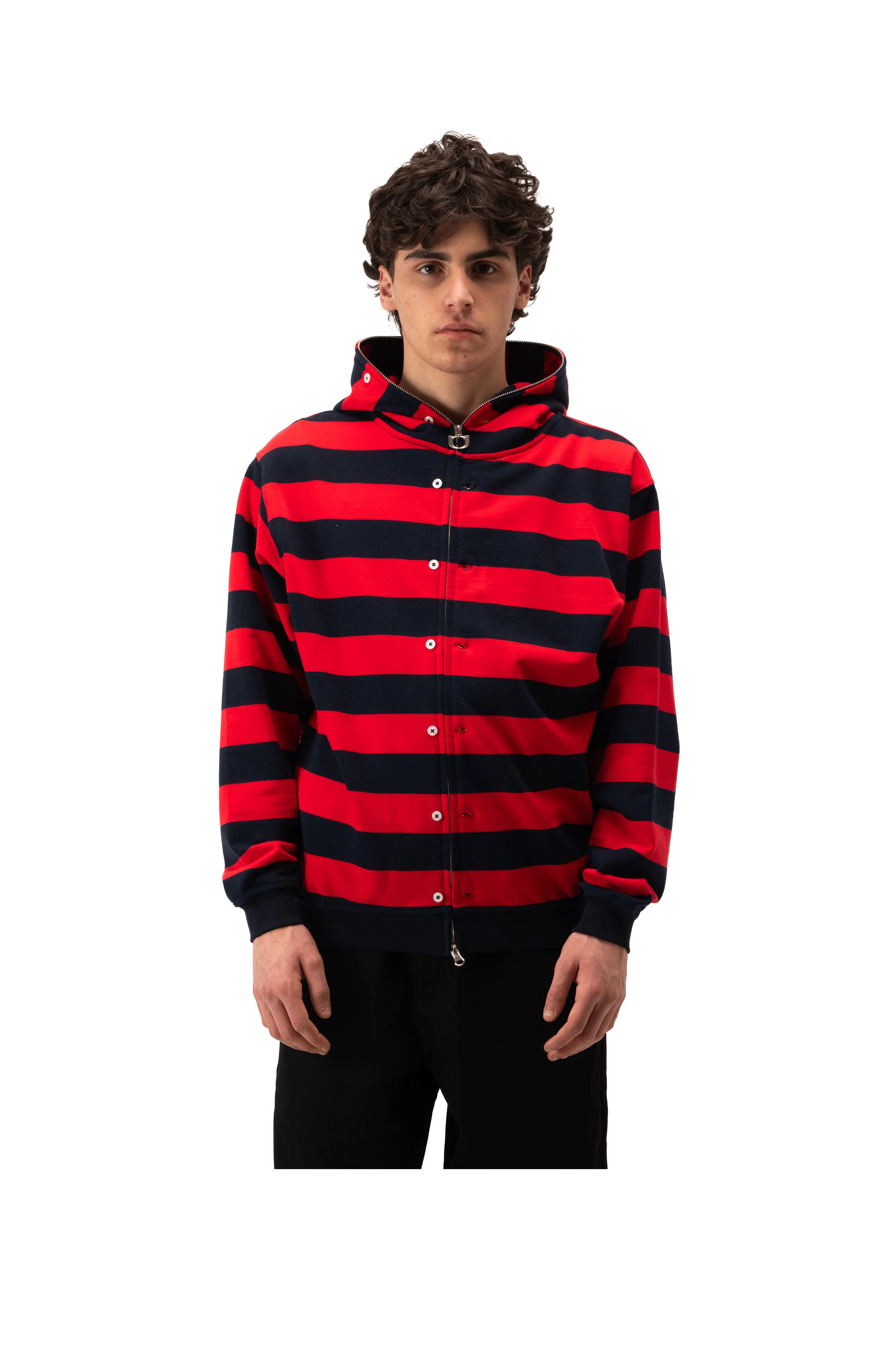Button Up Zip-Up Sweatshirt - Image 9