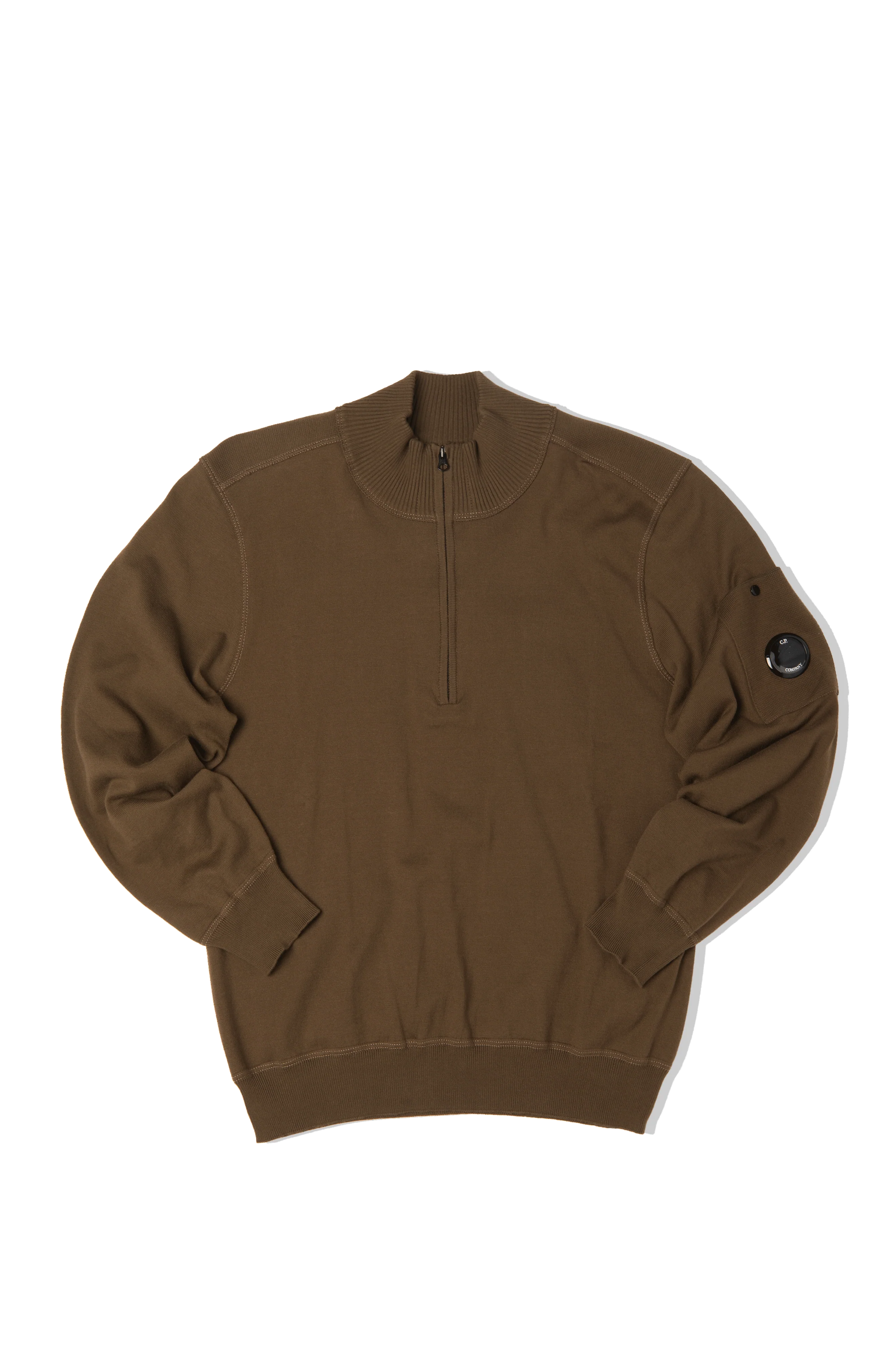 Cotton Sea Island Half Zip Lens Sweater - Image 8