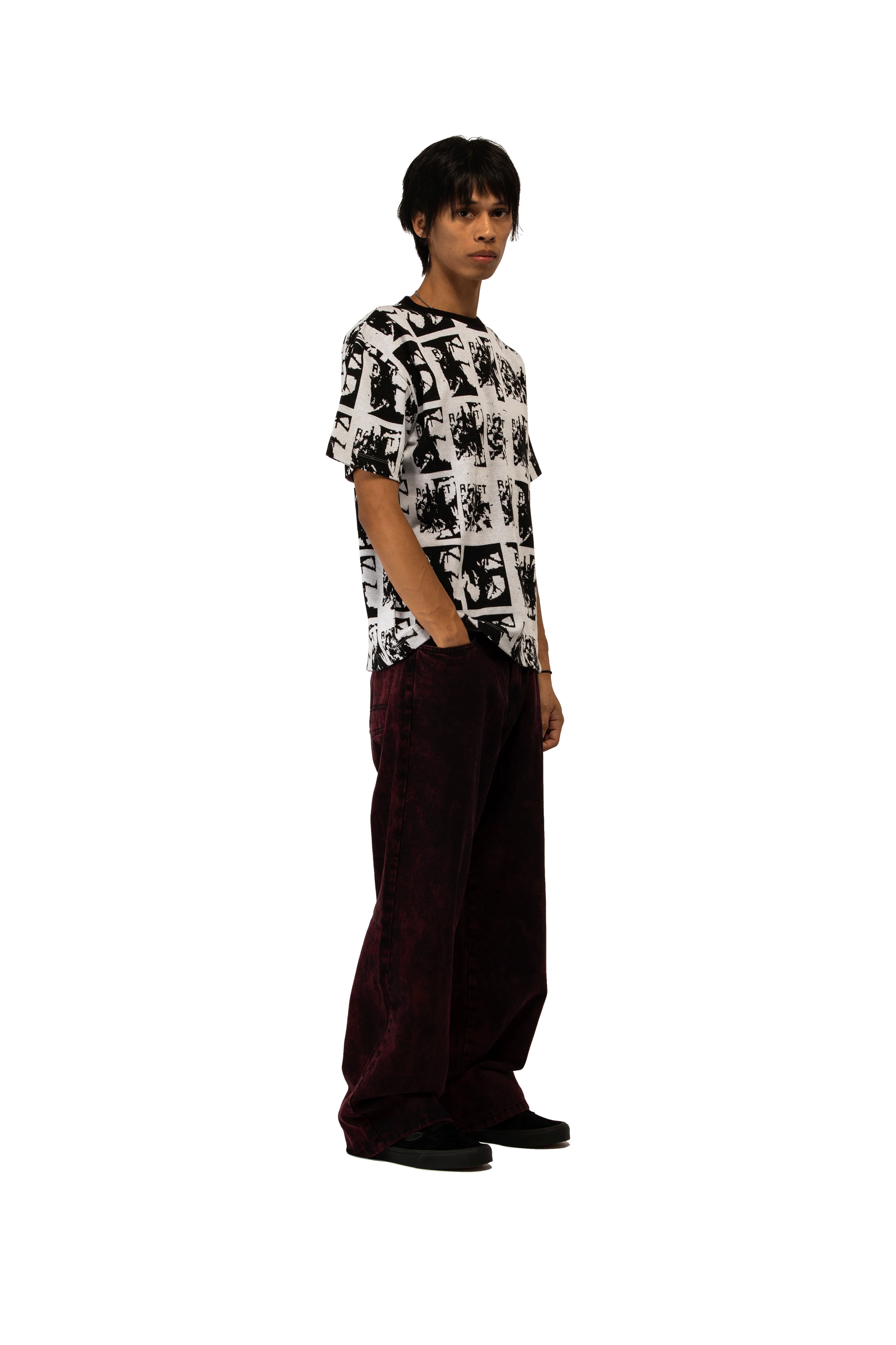 Flower Jaquard Tee Shirt Knit - Image 2