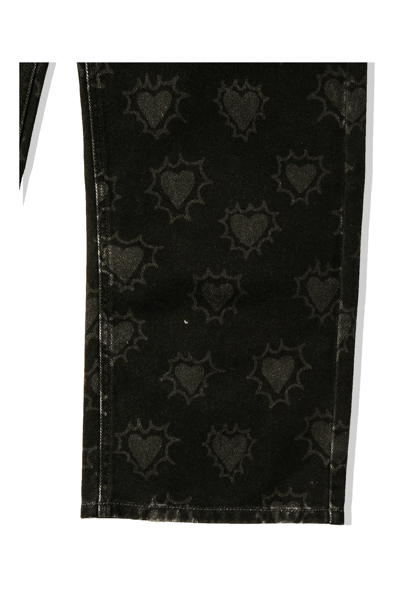 Hearts Print Denim Trousers - Image 6