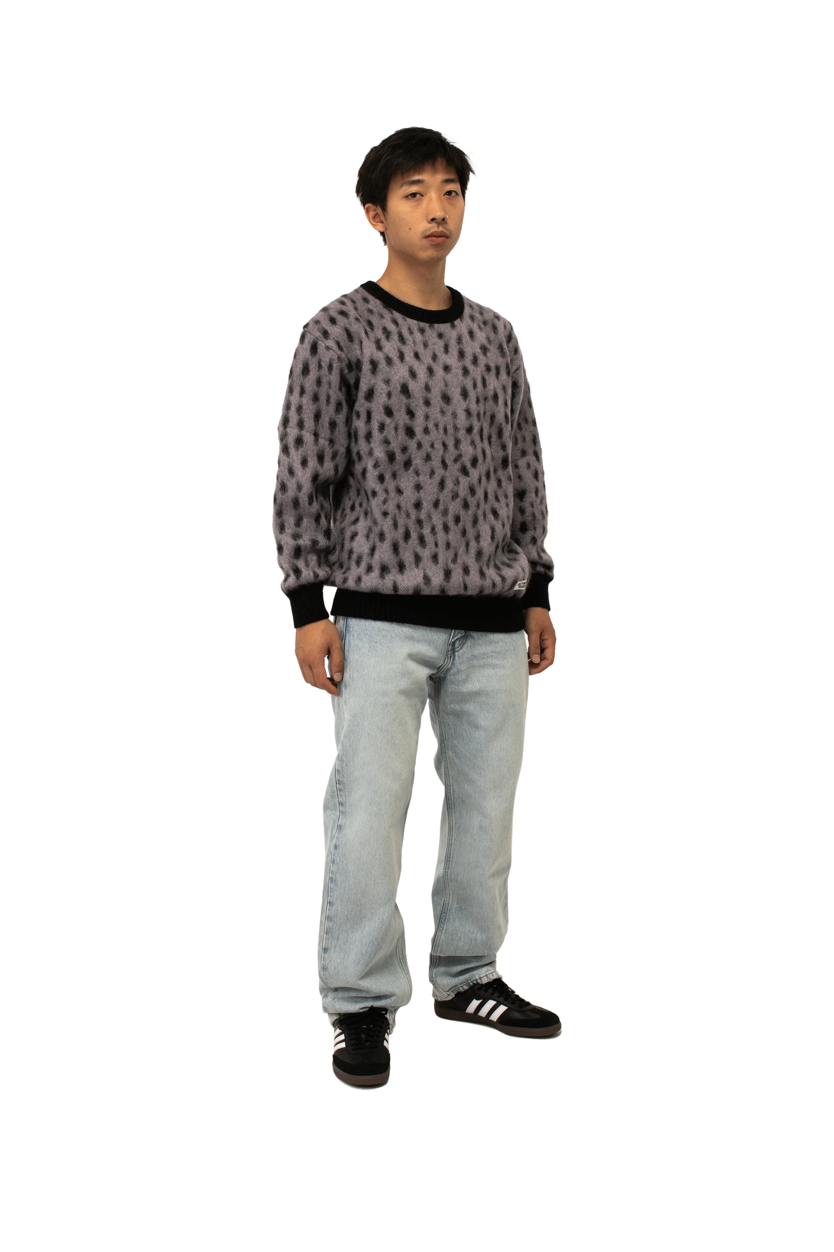 Leopard Mohair Crewneck Sweater - Image 2