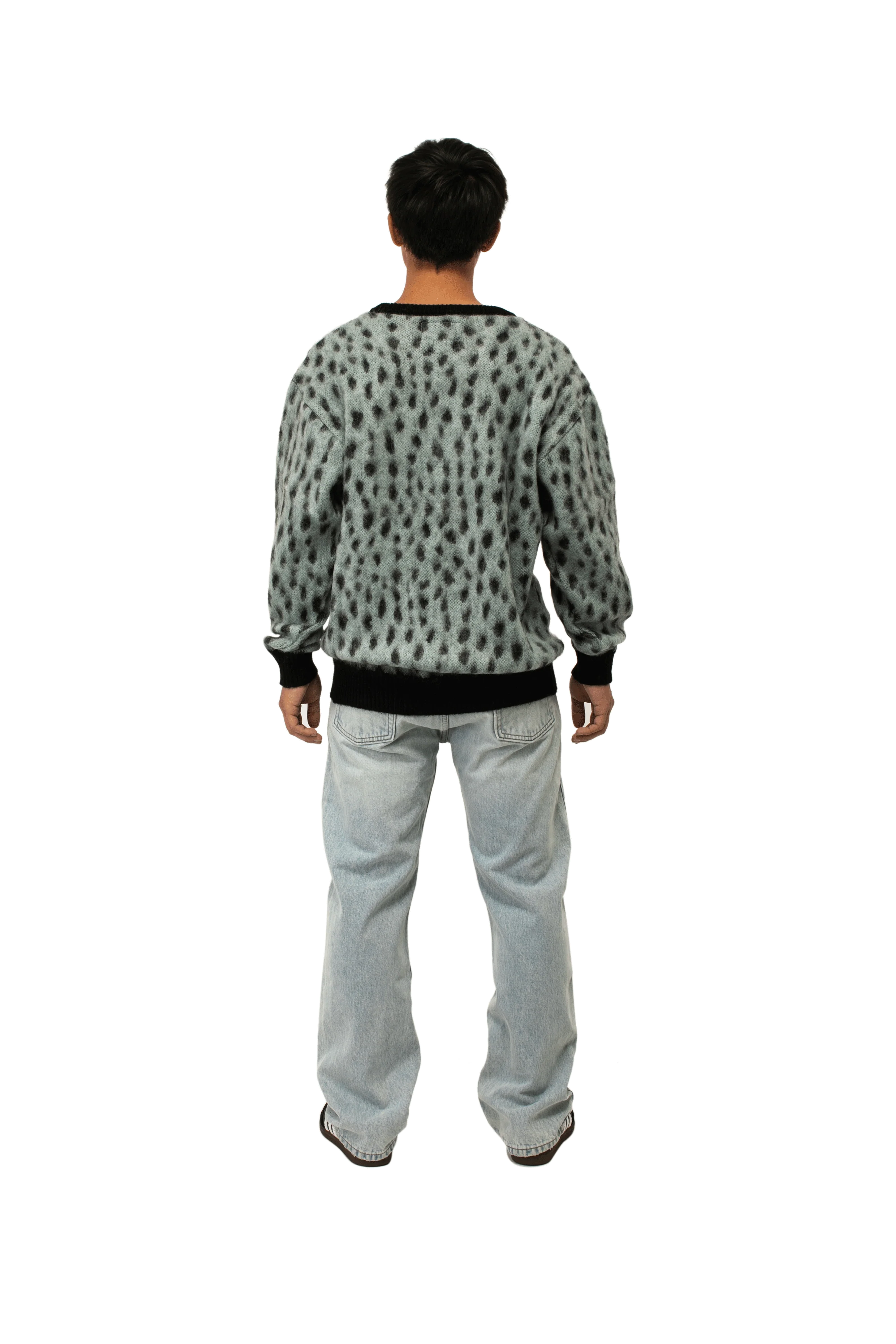 Leopard Mohair Crewneck Sweater - Image 3