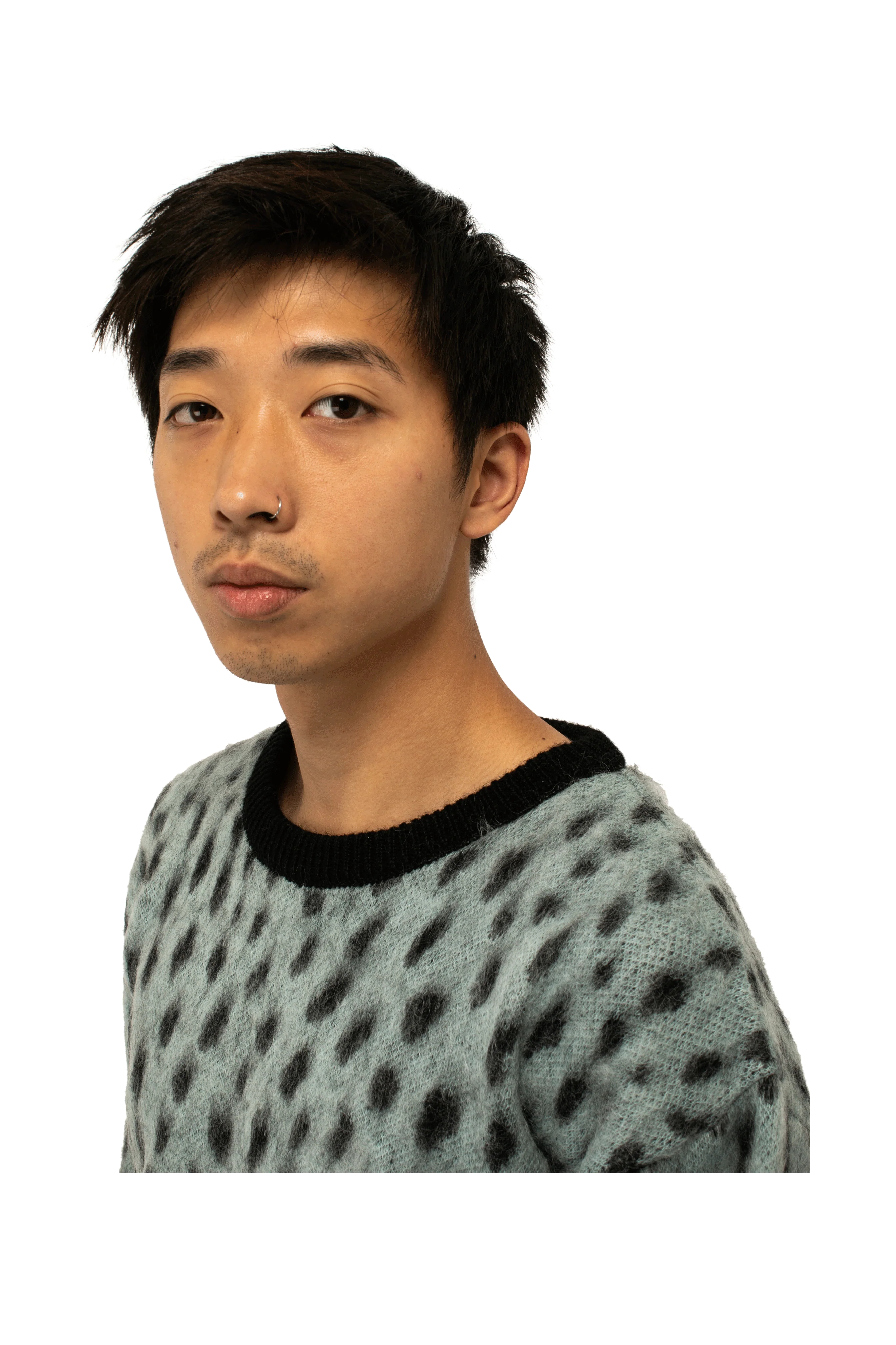 Leopard Mohair Crewneck Sweater - Image 4