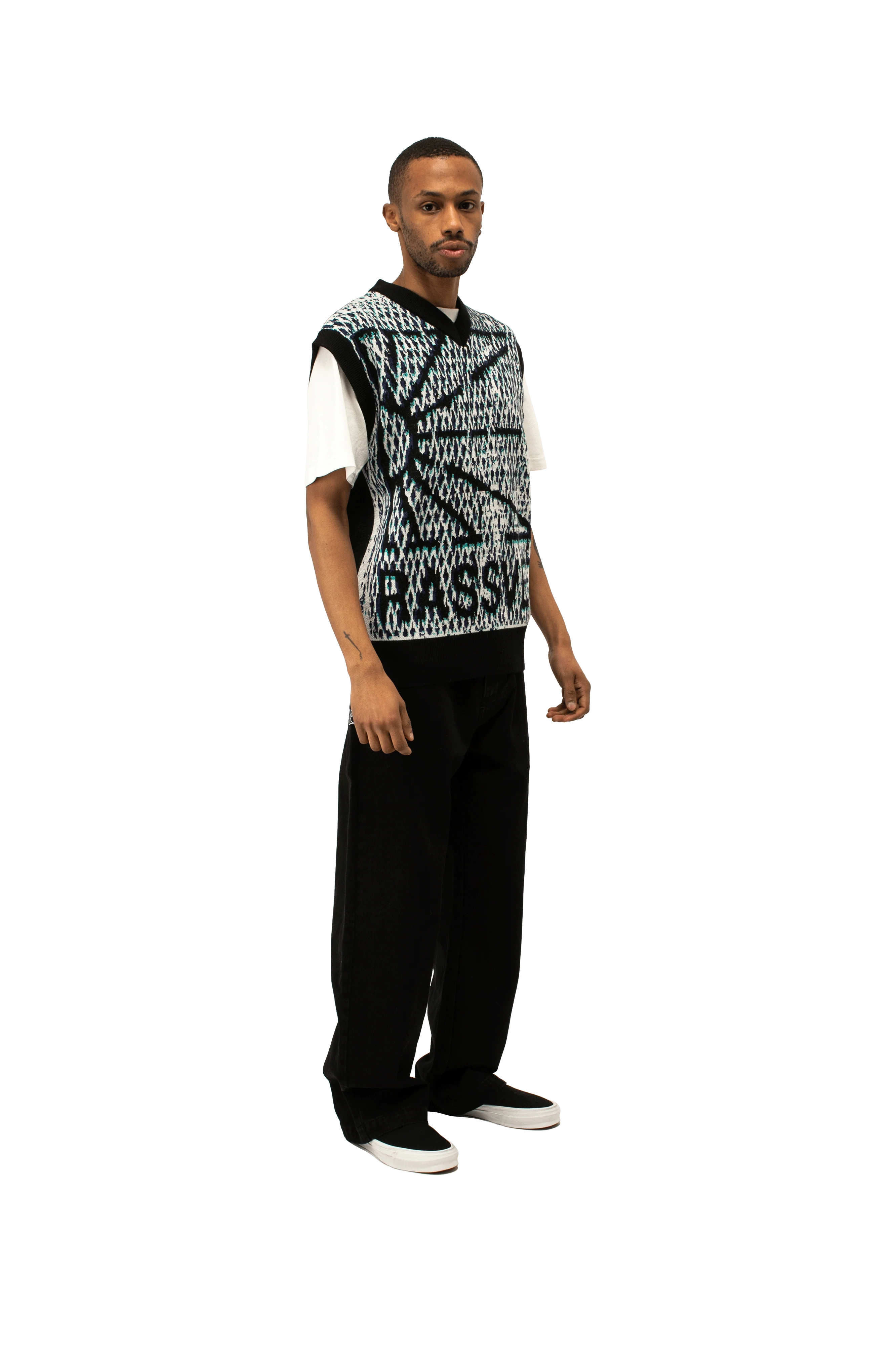 Mesh Camo Sleeveless Jumper Knit - Image 2