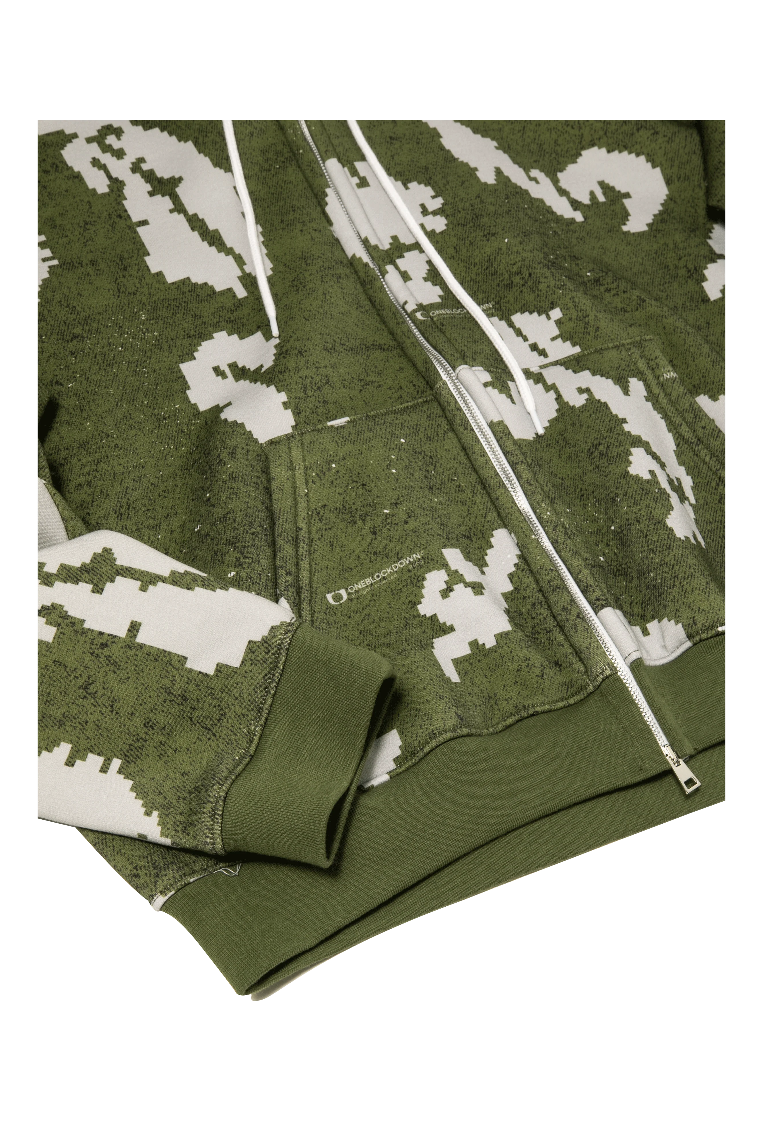 Moss Digi Camo Zipped Hoodie - Image 6