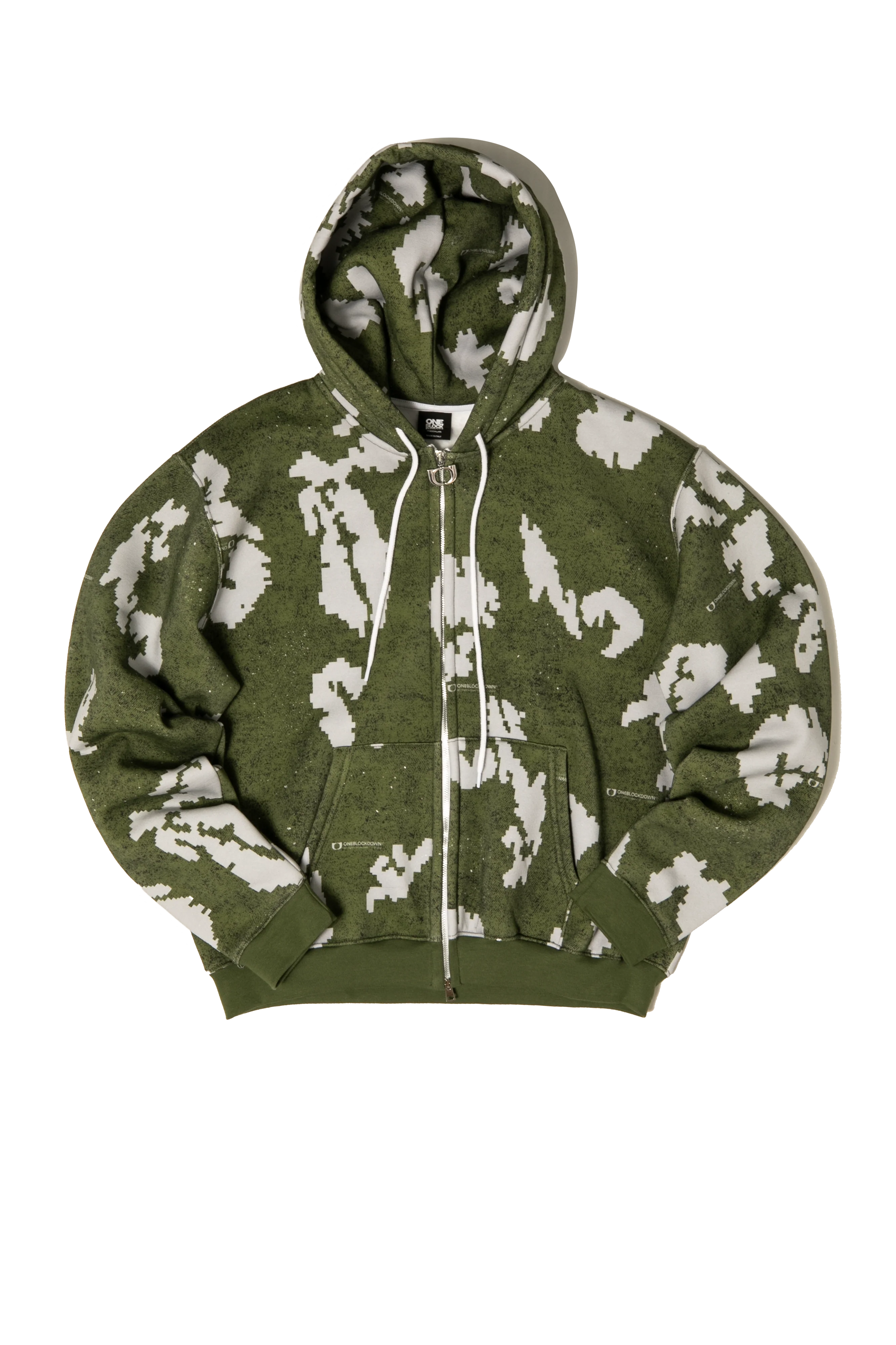 Moss Digi Camo Zipped Hoodie - Image 7