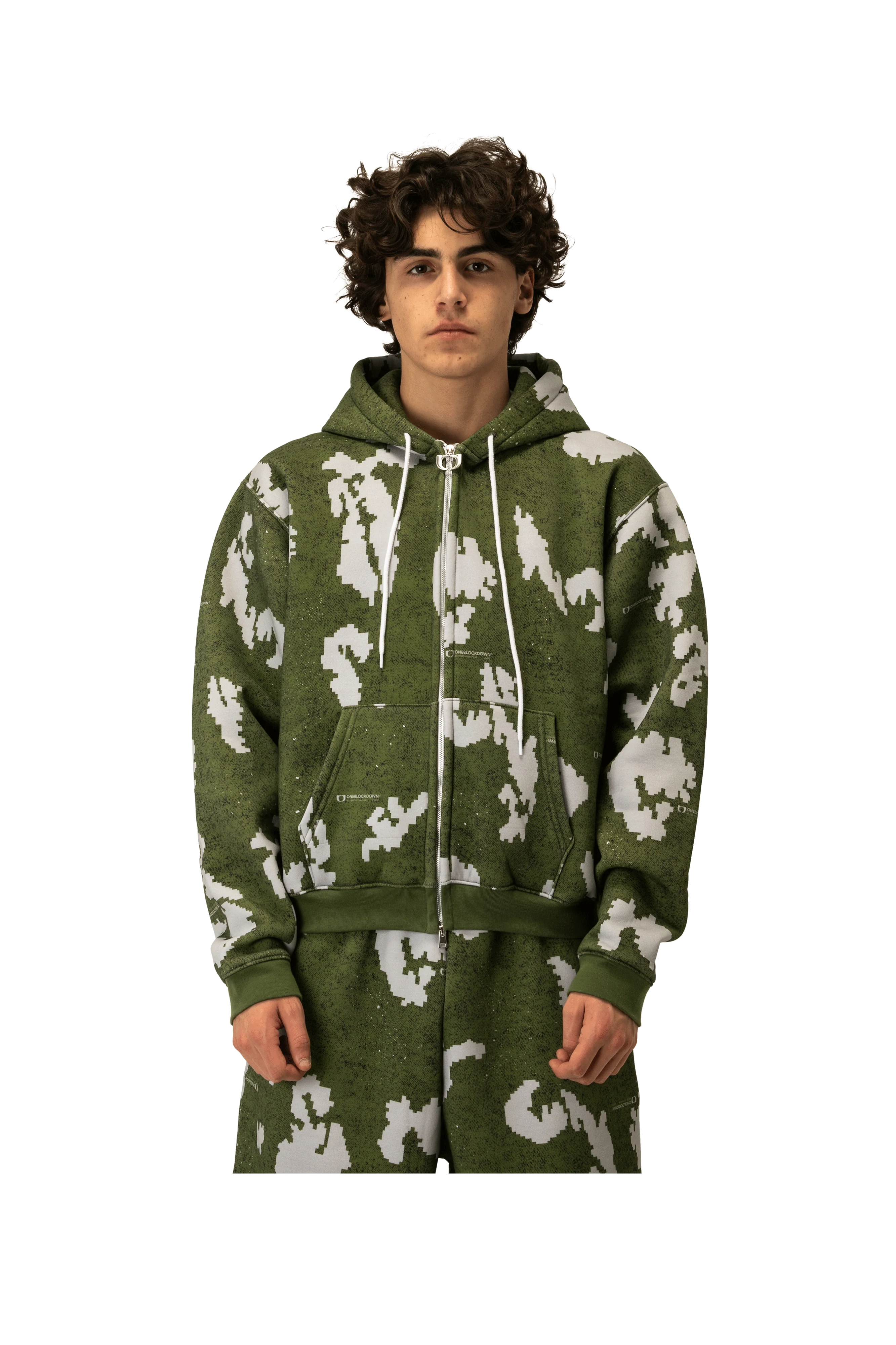Moss Digi Camo Zipped Hoodie - Image 8