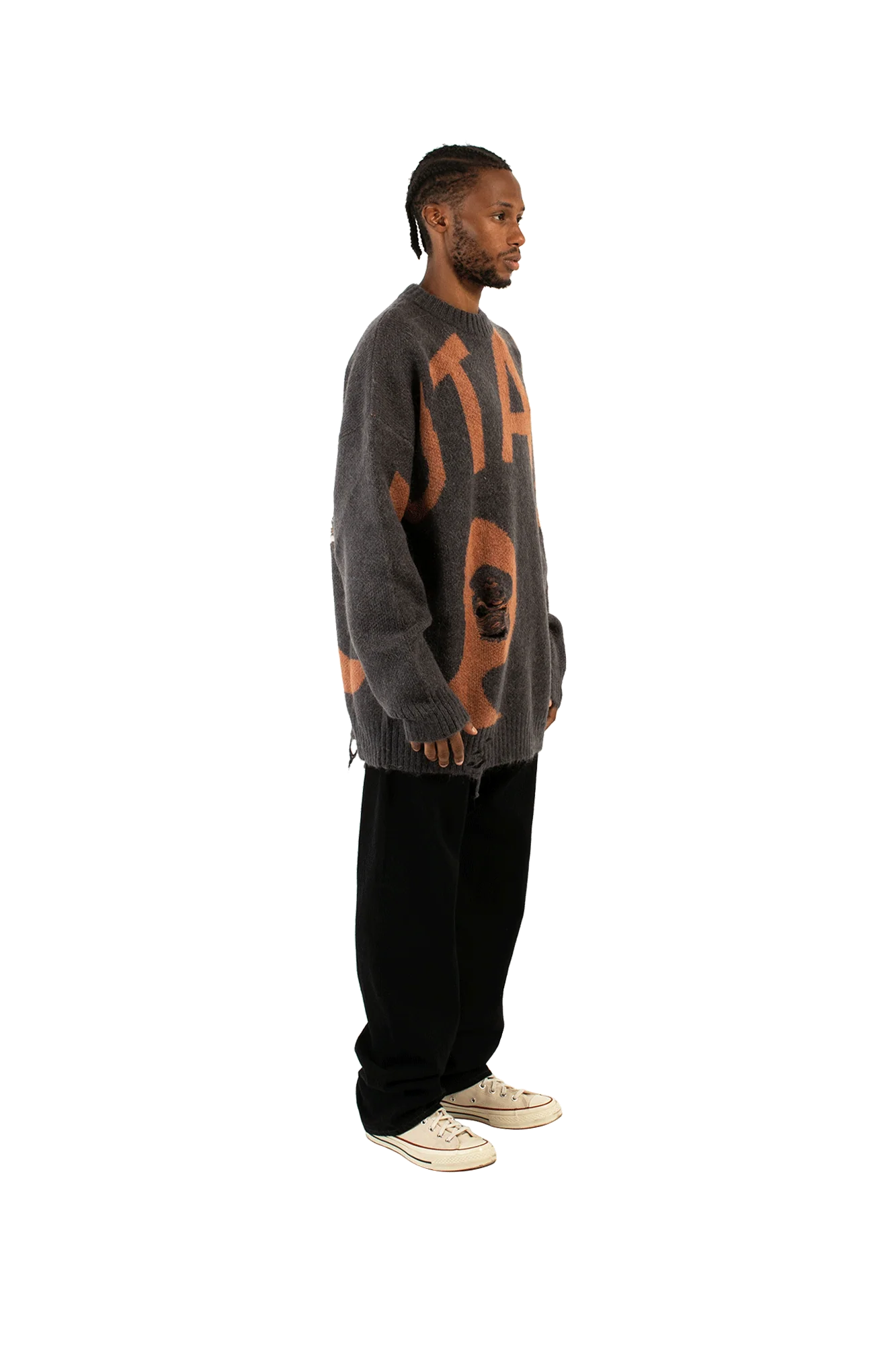 Mutate Distressed Creneck Sweater - Image 2