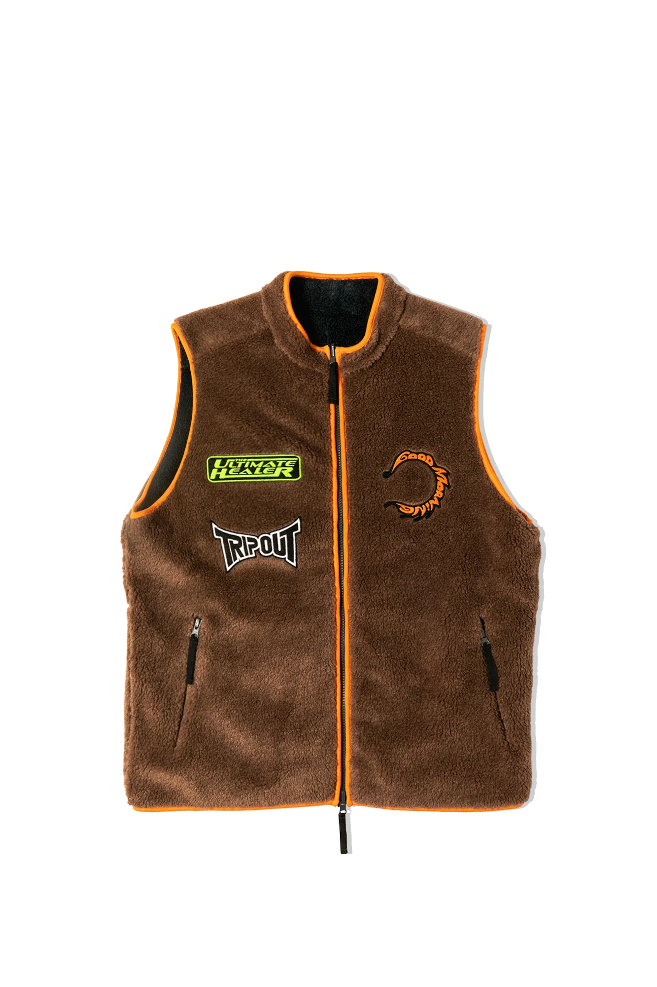 Reversible Polar Fleece Zip Thru Vest - Image 10