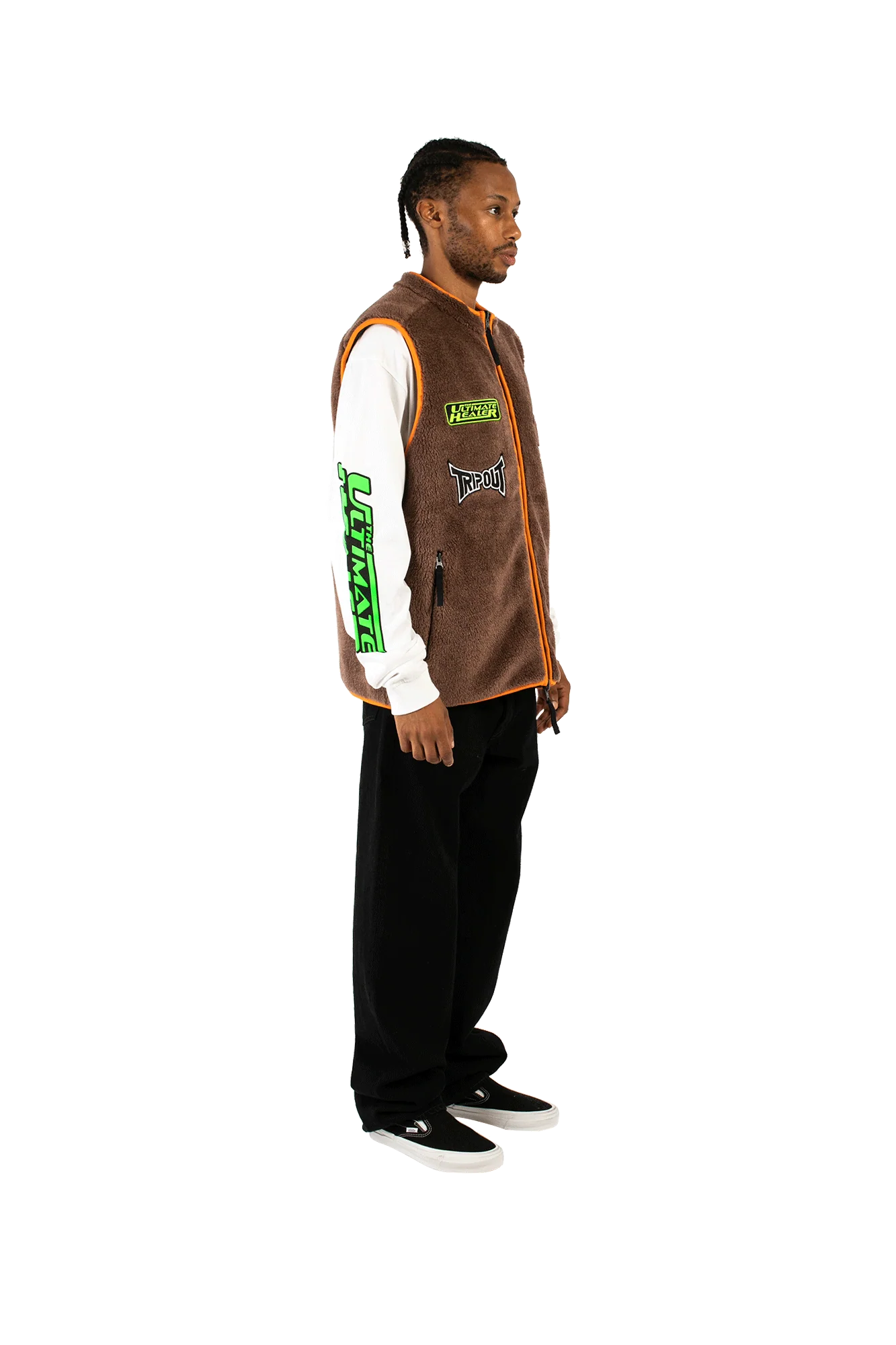 Reversible Polar Fleece Zip Thru Vest - Image 2
