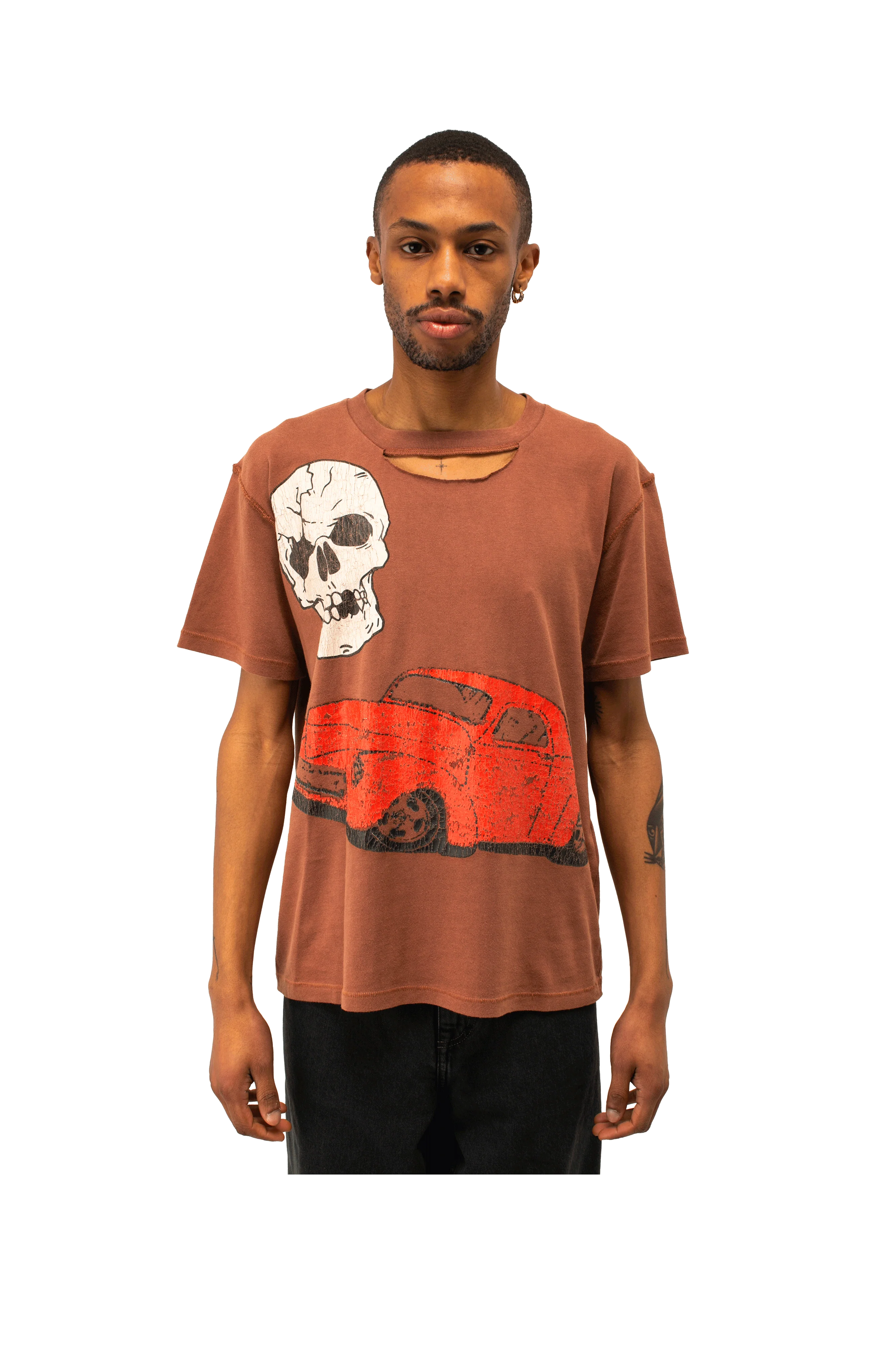 Ripped Collar Skull Red Car - Image 7