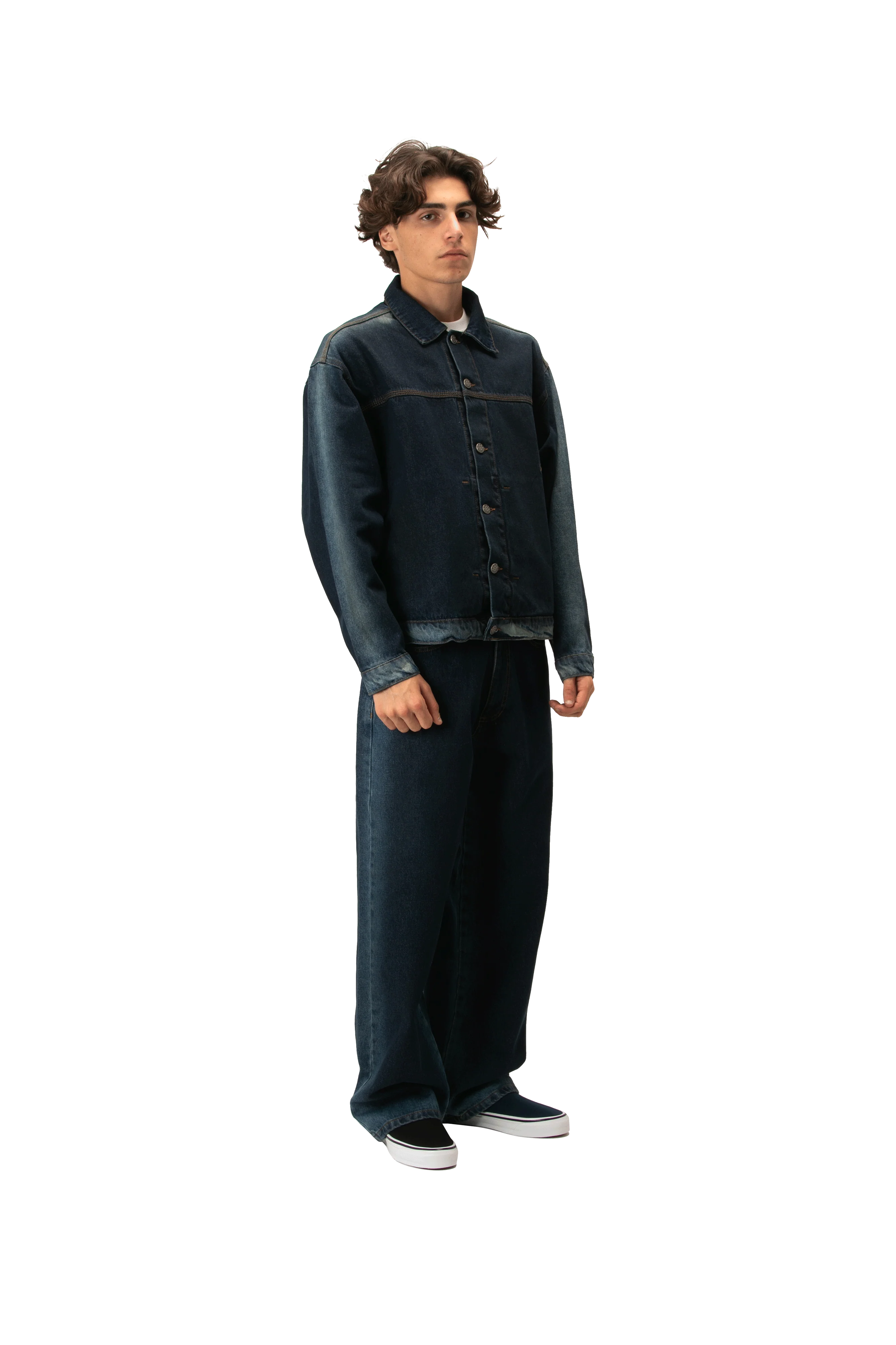 Shadow Wash Denim Jacket Woven - Image 2