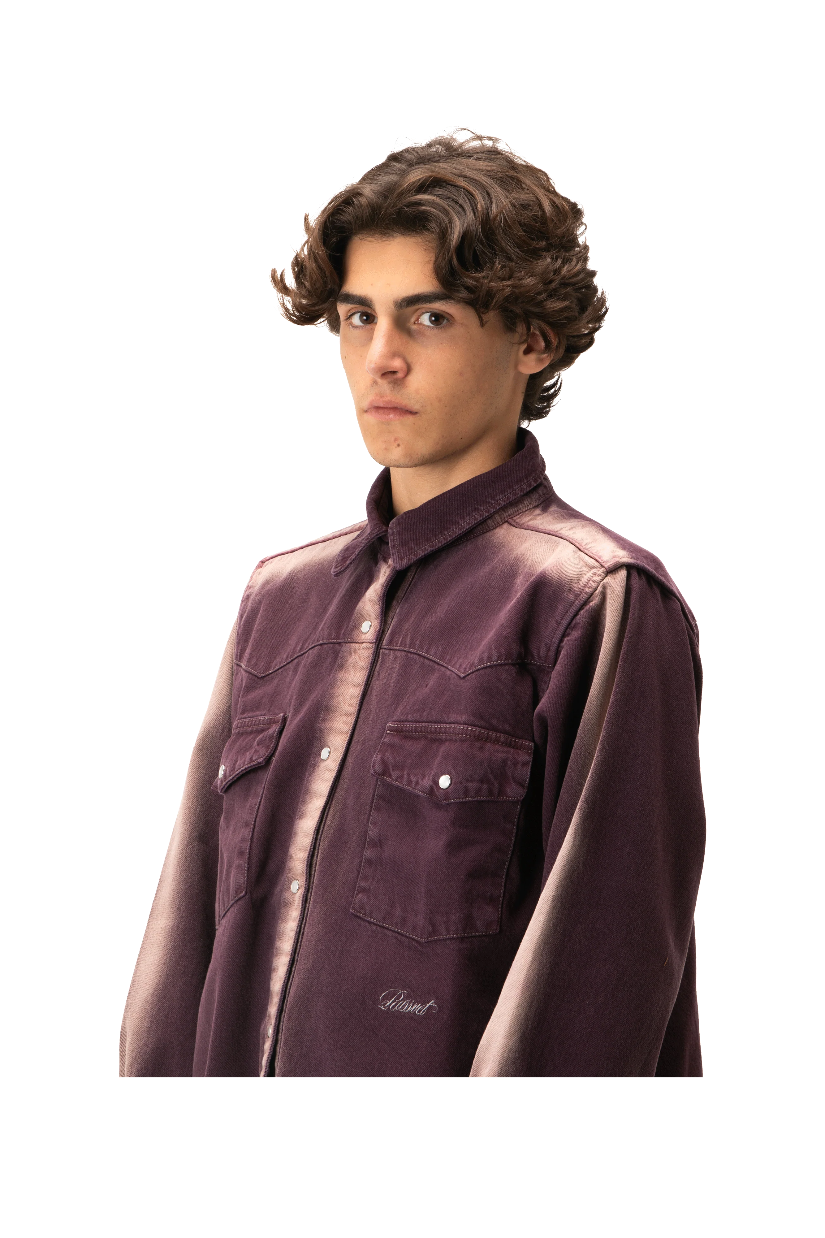 Shadow Wash Loose Fit Denim Shirt Woven - Image 4