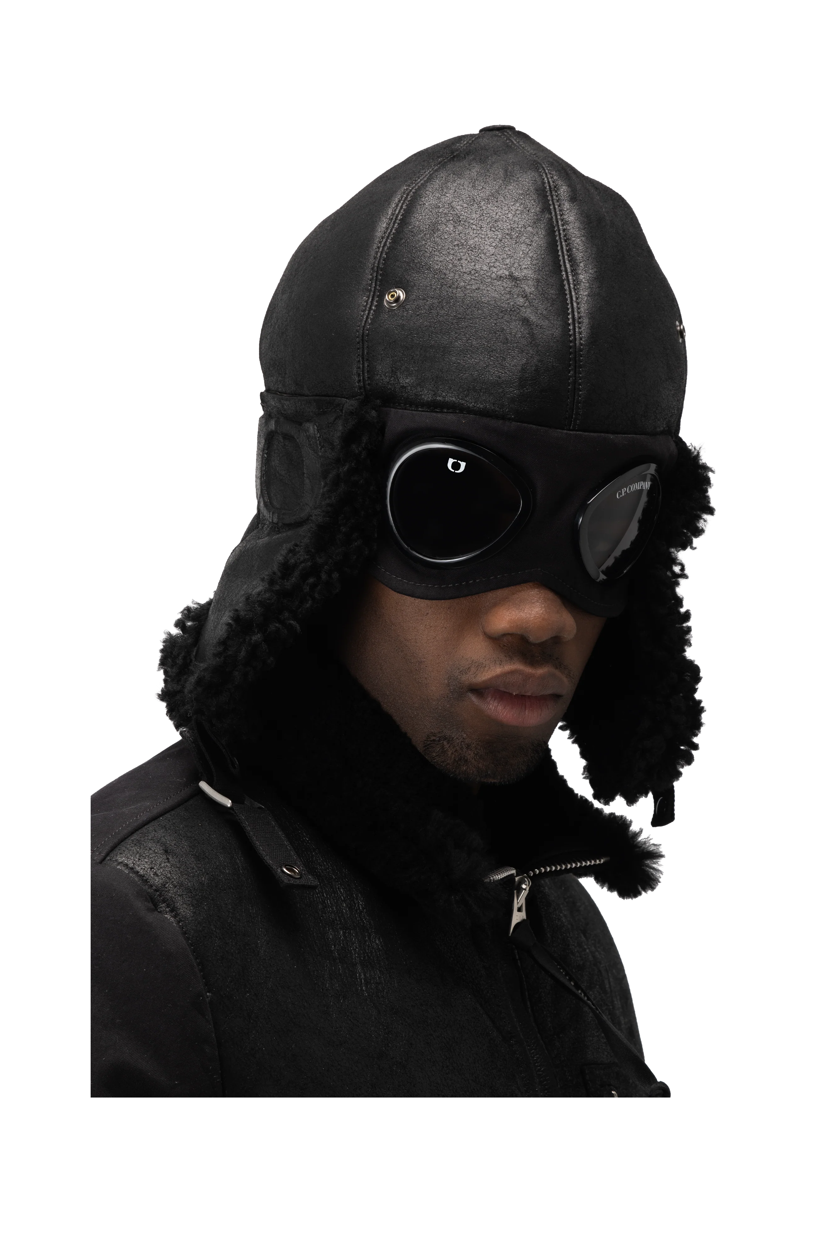 Shearling Goggle Hat x One Block Down. - Image 2