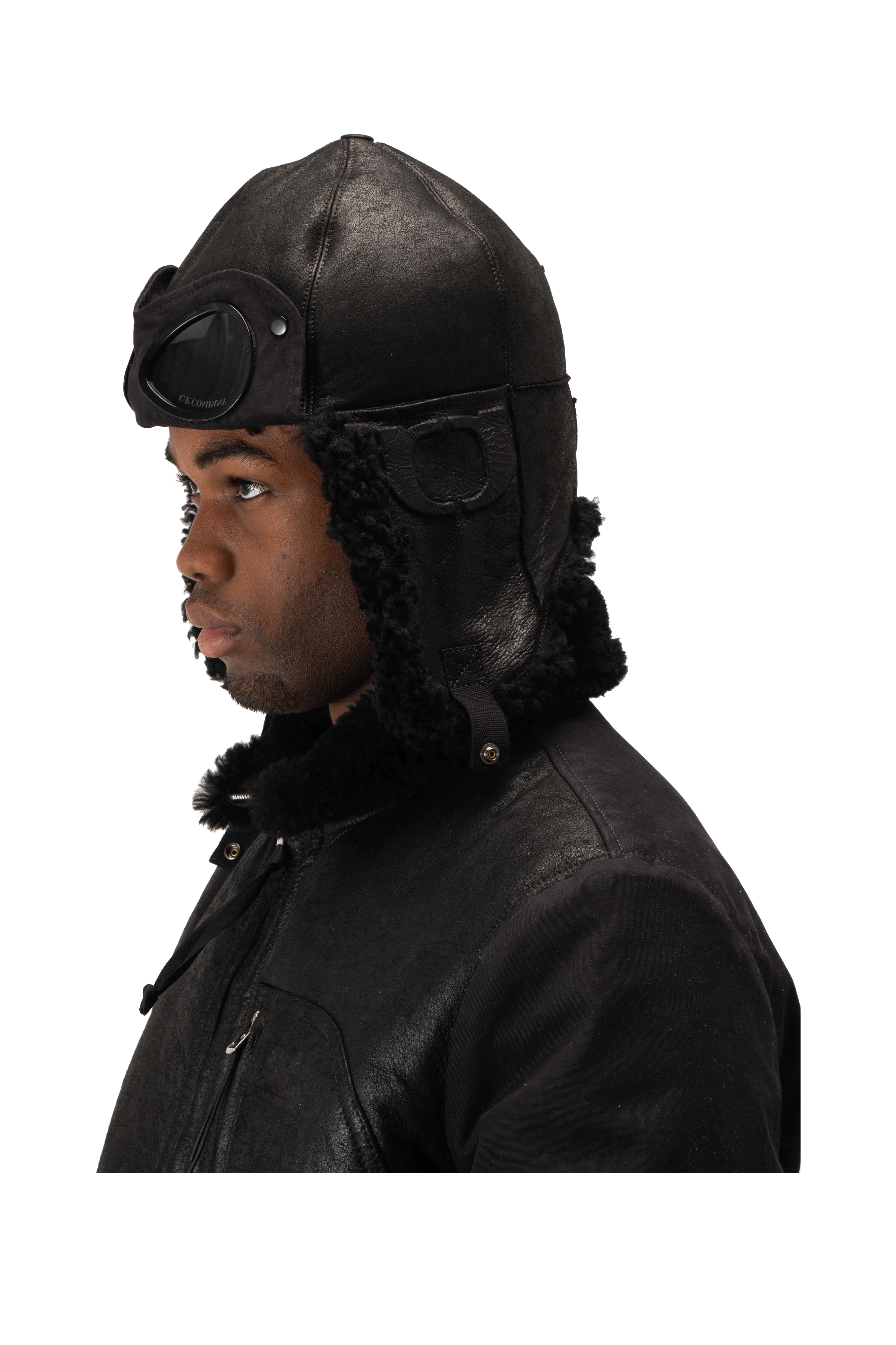 Shearling Goggle Hat x One Block Down. - Image 3