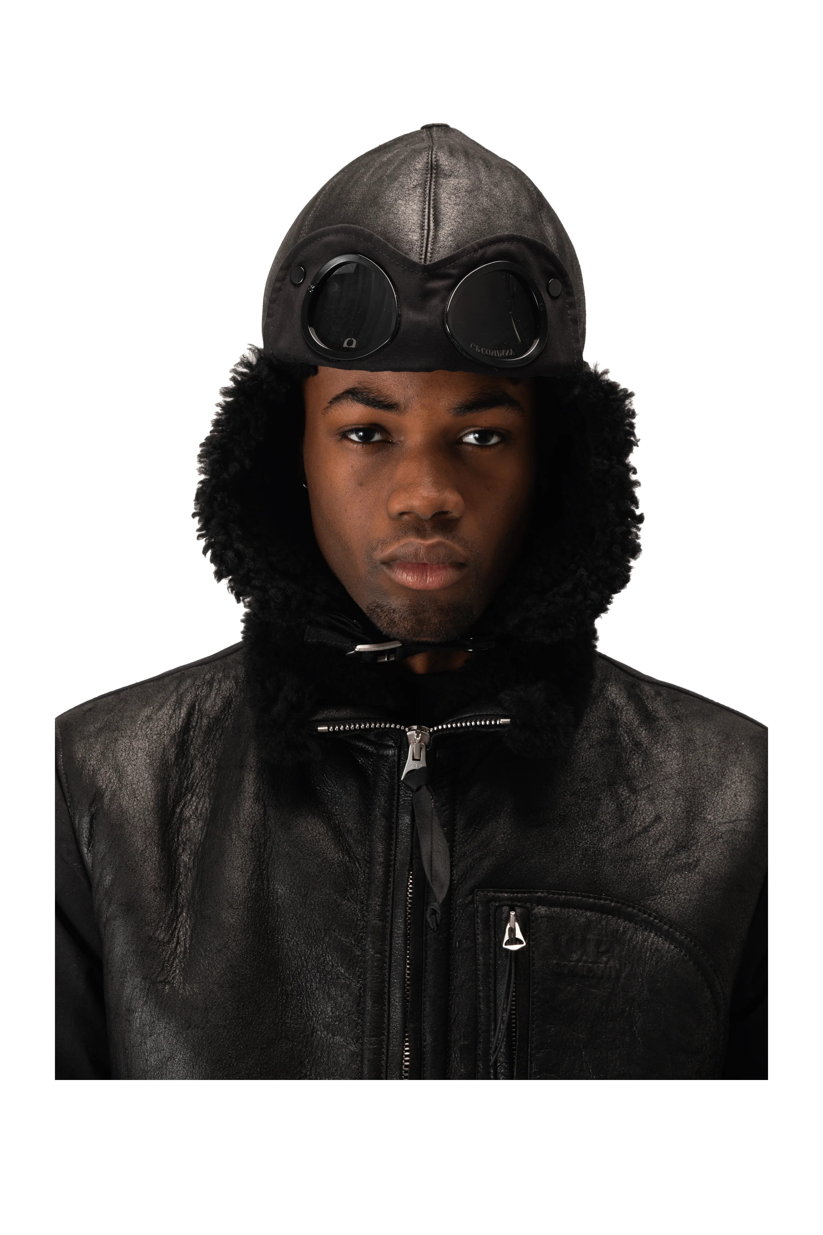 Shearling Goggle Hat x One Block Down. - Image 5