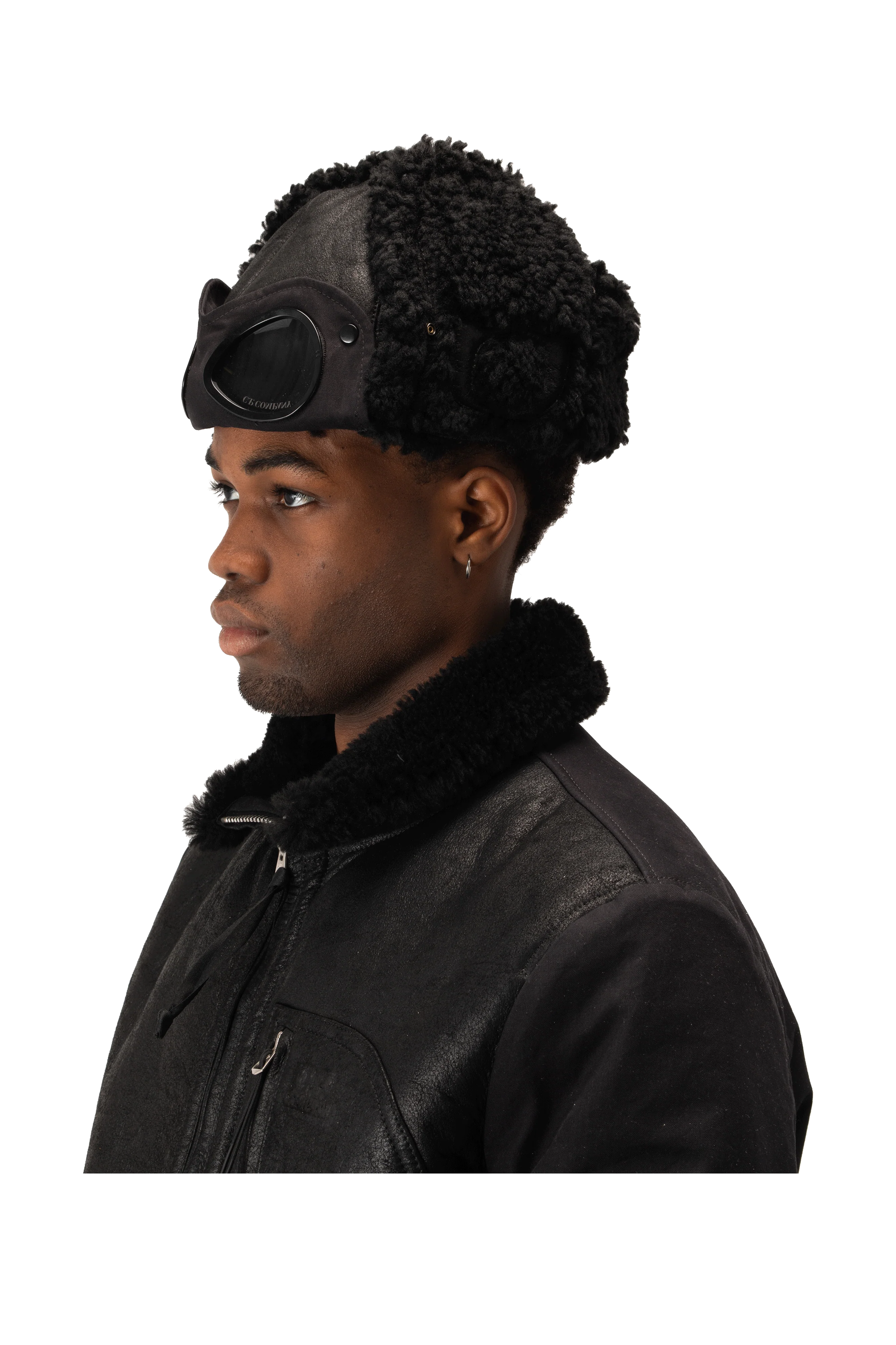 Shearling Goggle Hat x One Block Down. - Image 7
