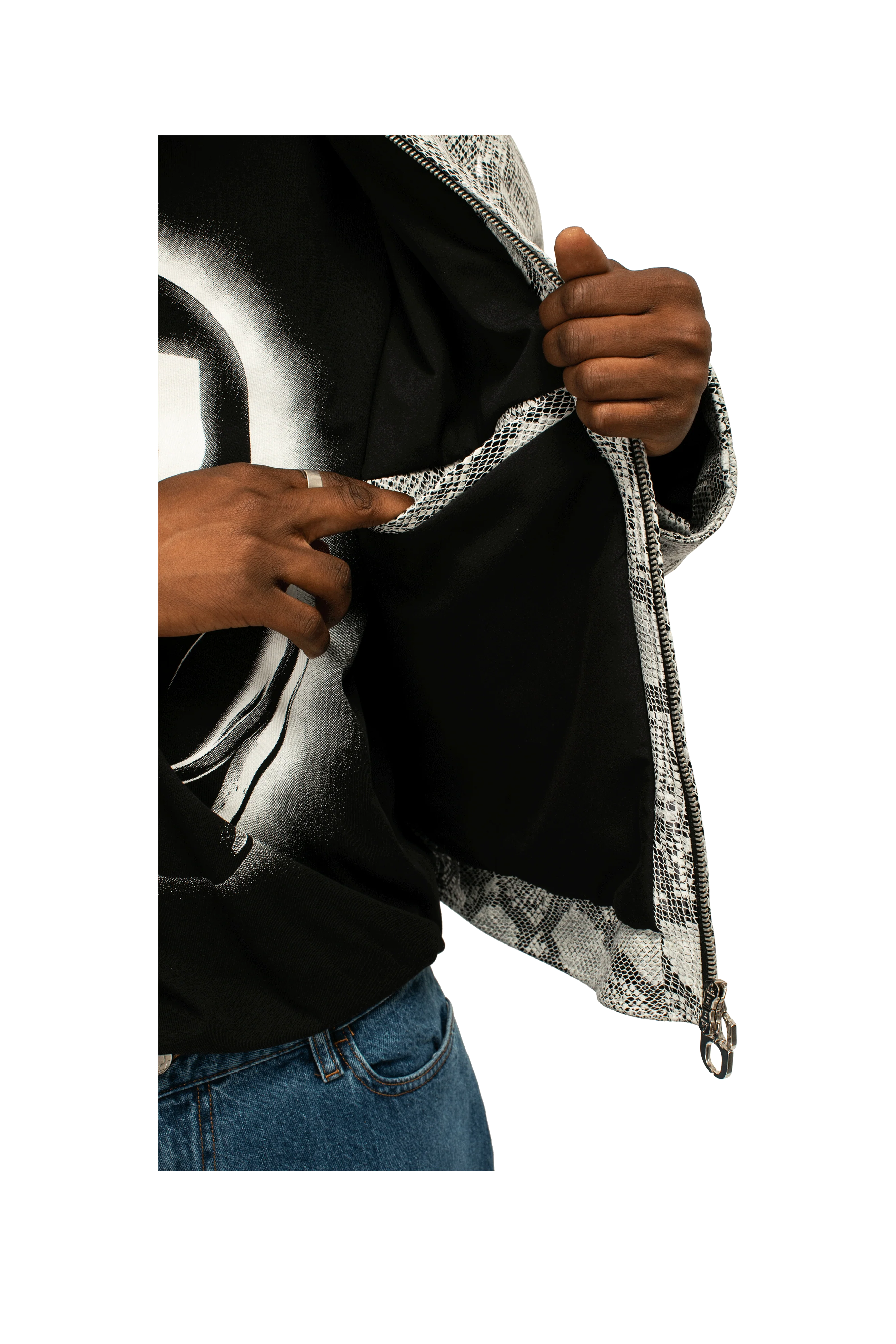 Snakeskin Leather Jacket - Image 7