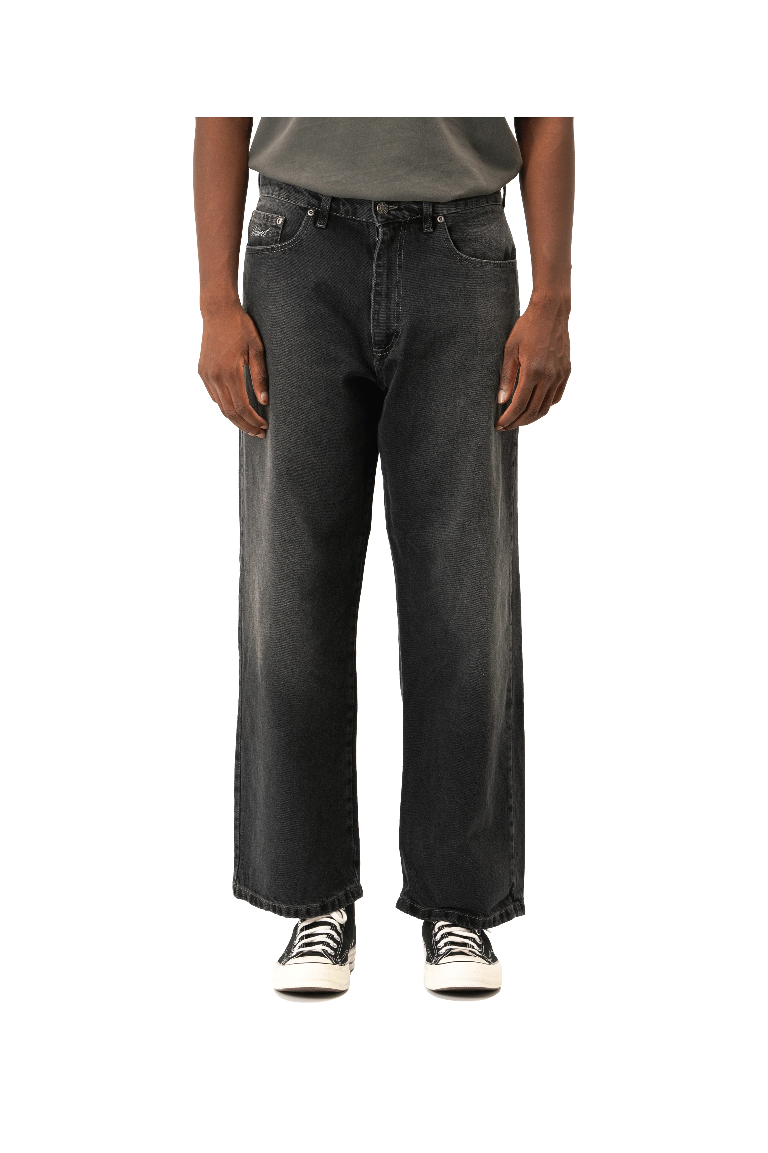 Spot Wash Baggy Denim Pant Woven - Image 7