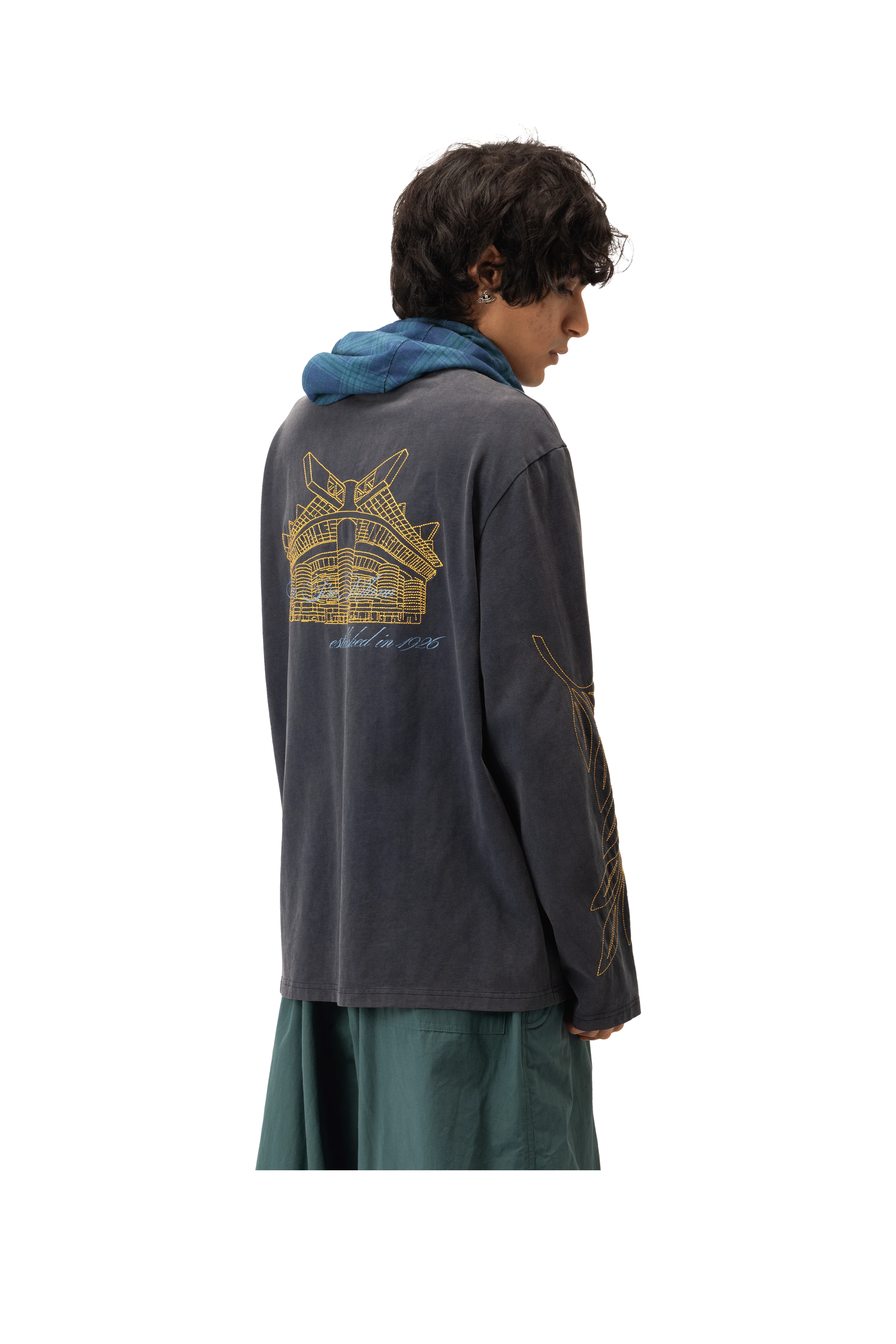 Stadium Longsleeve Hood T-Shirt - Image 5