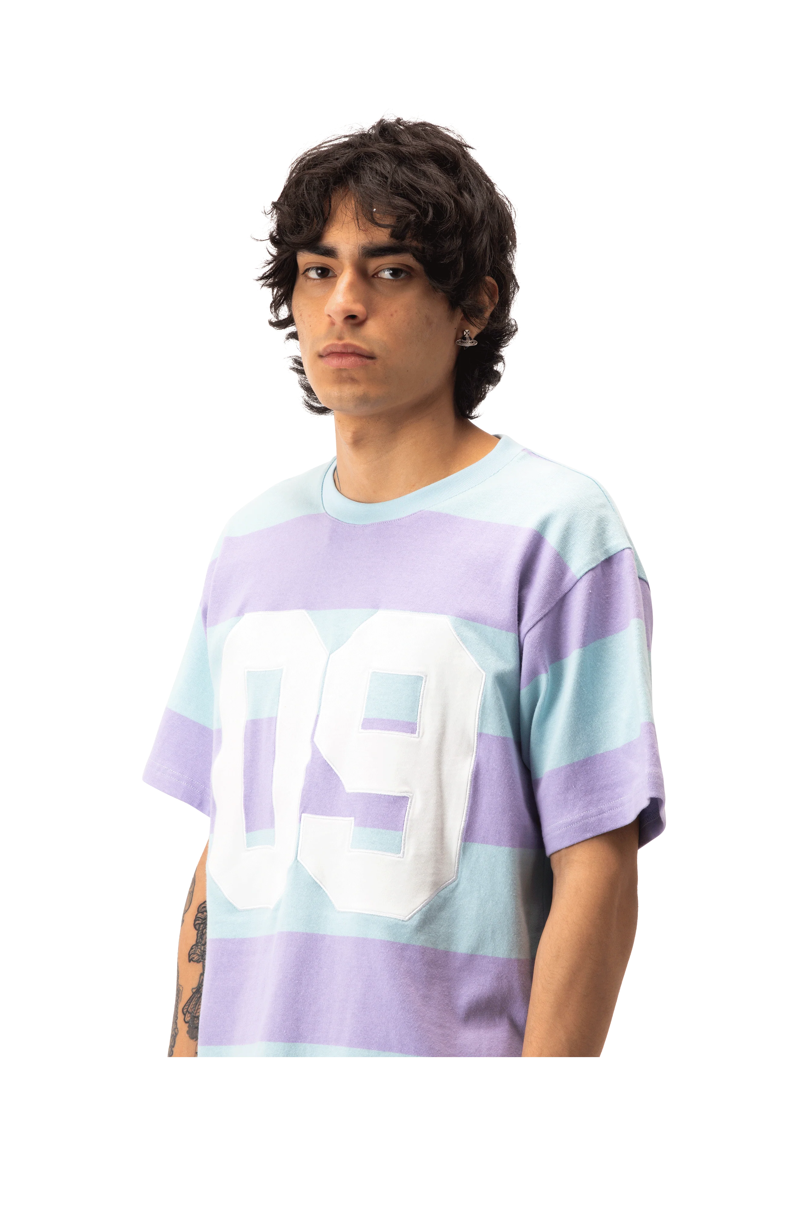 Striped "09" Tee. - Image 4