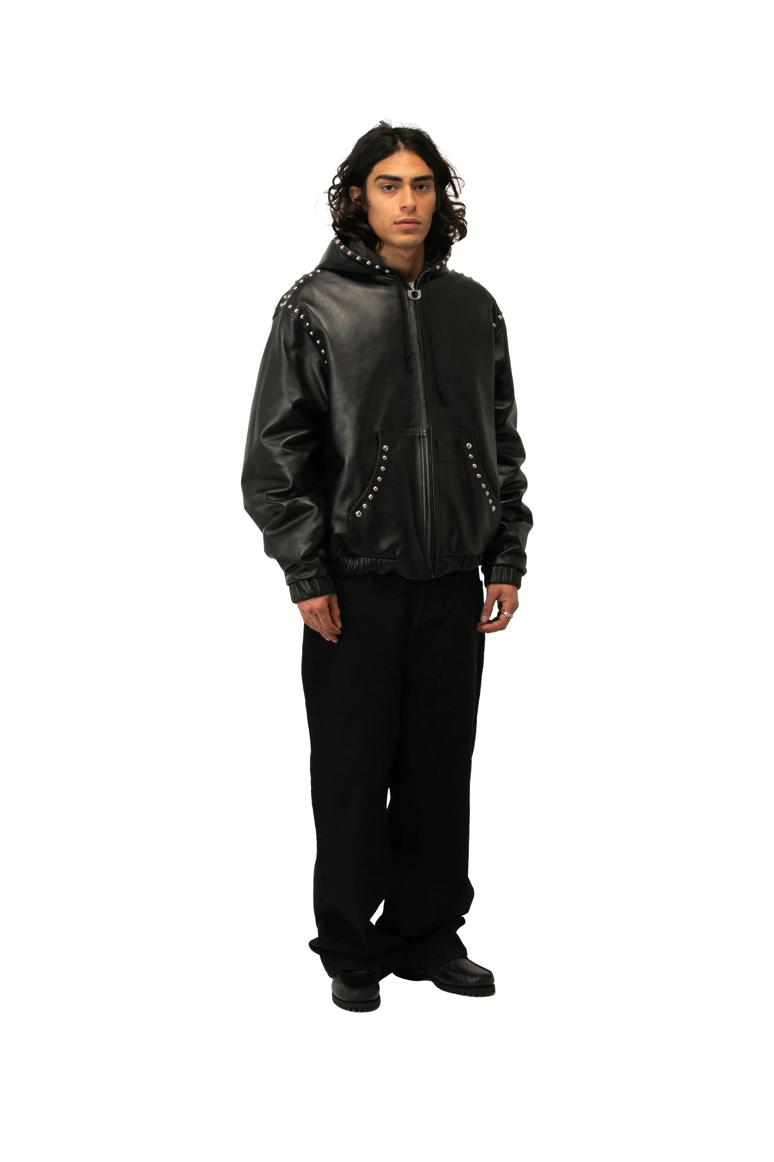 Studded Active Leather Jacket - Image 2