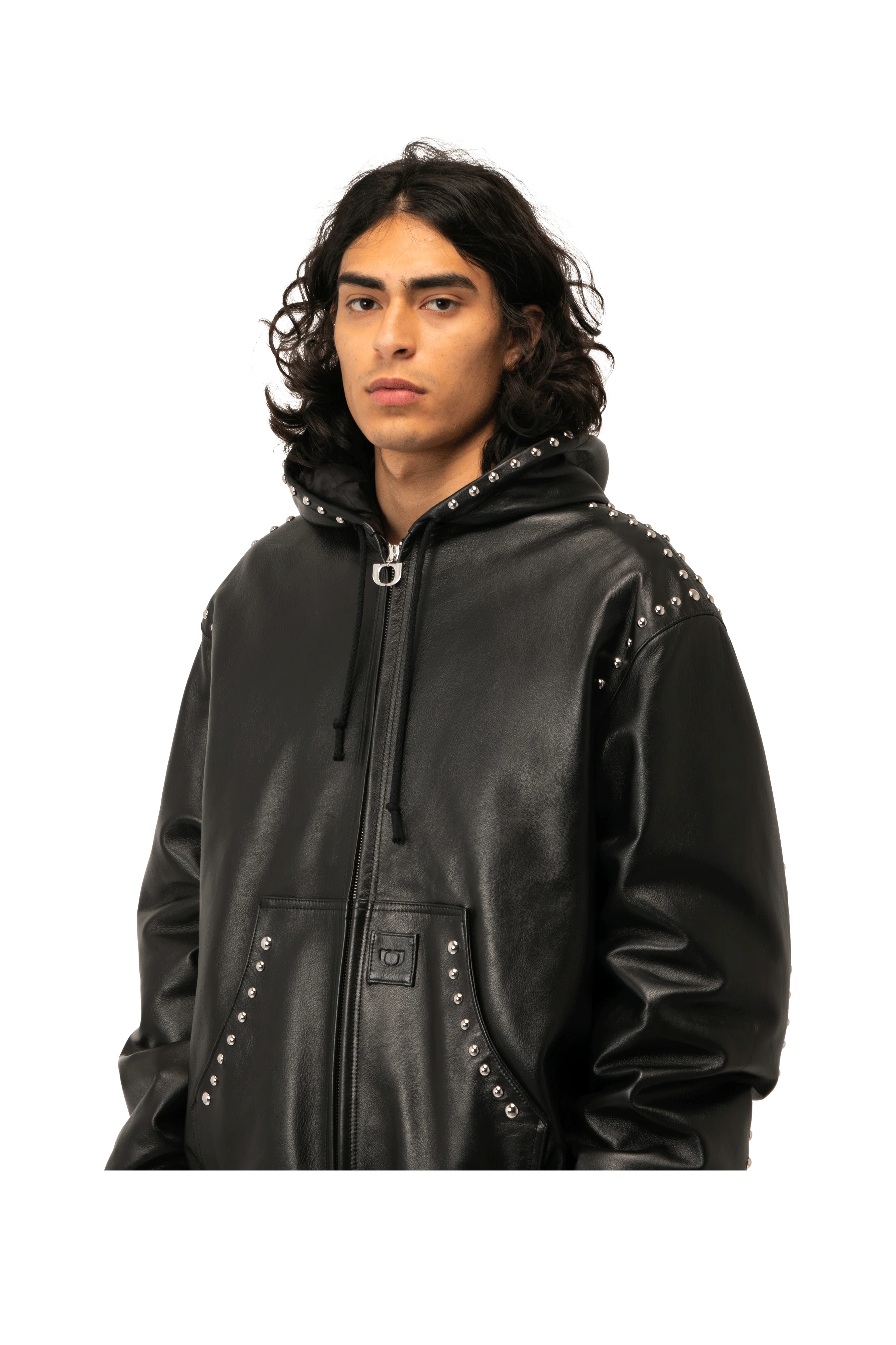 Studded Active Leather Jacket - Image 4