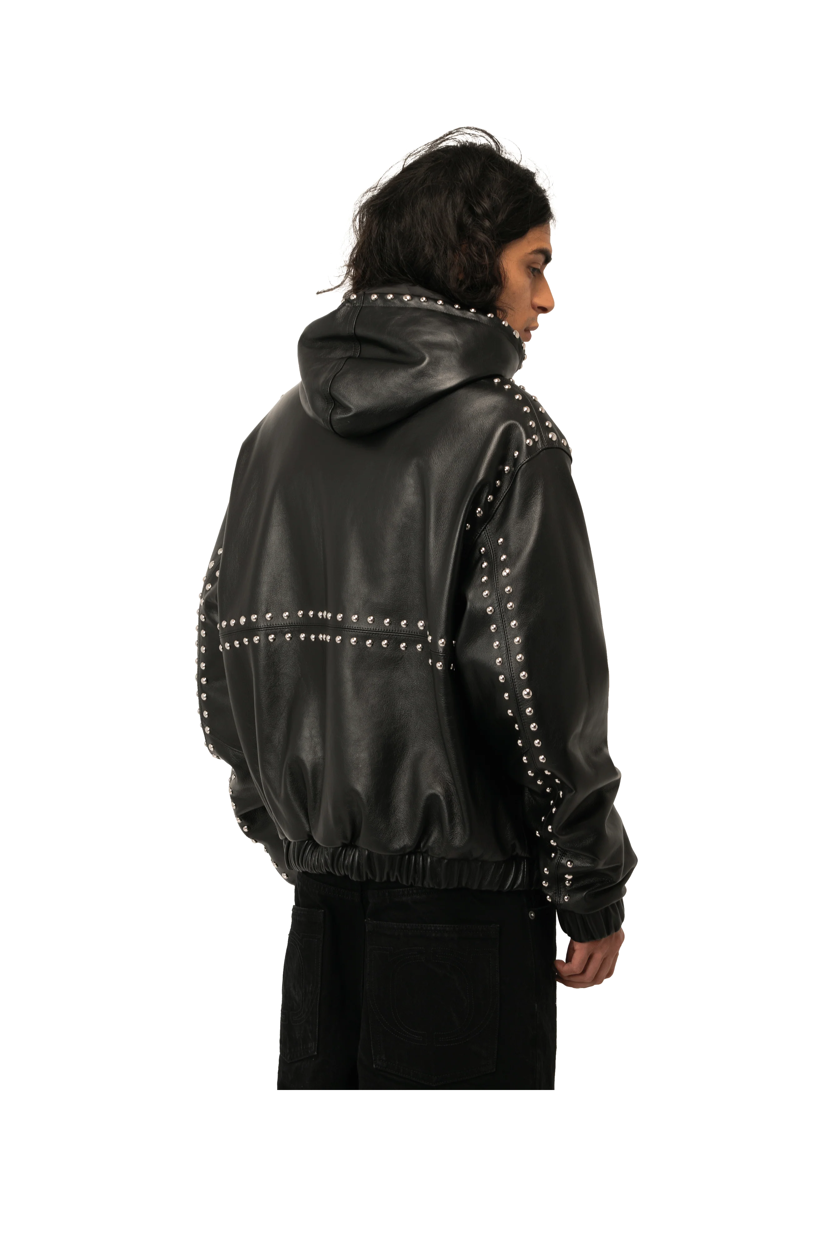 Studded Active Leather Jacket - Image 5