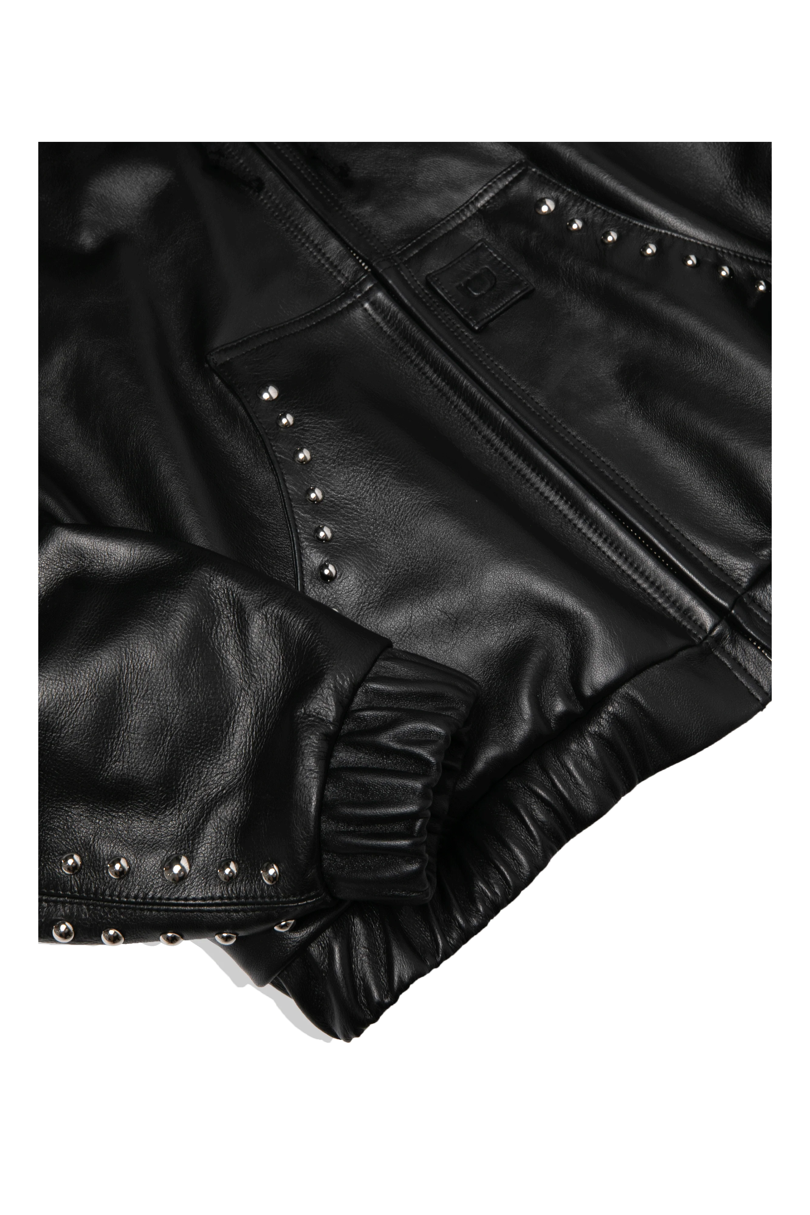 Studded Active Leather Jacket - Image 7