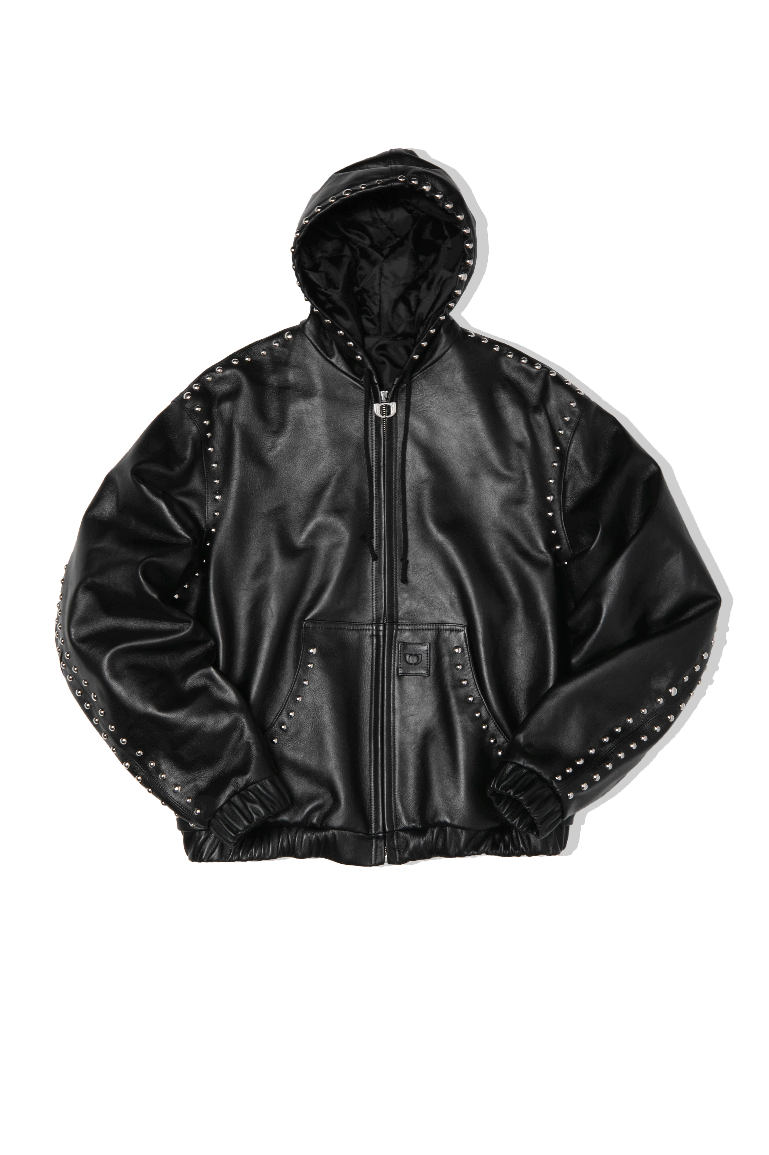 Studded Active Leather Jacket - Image 8