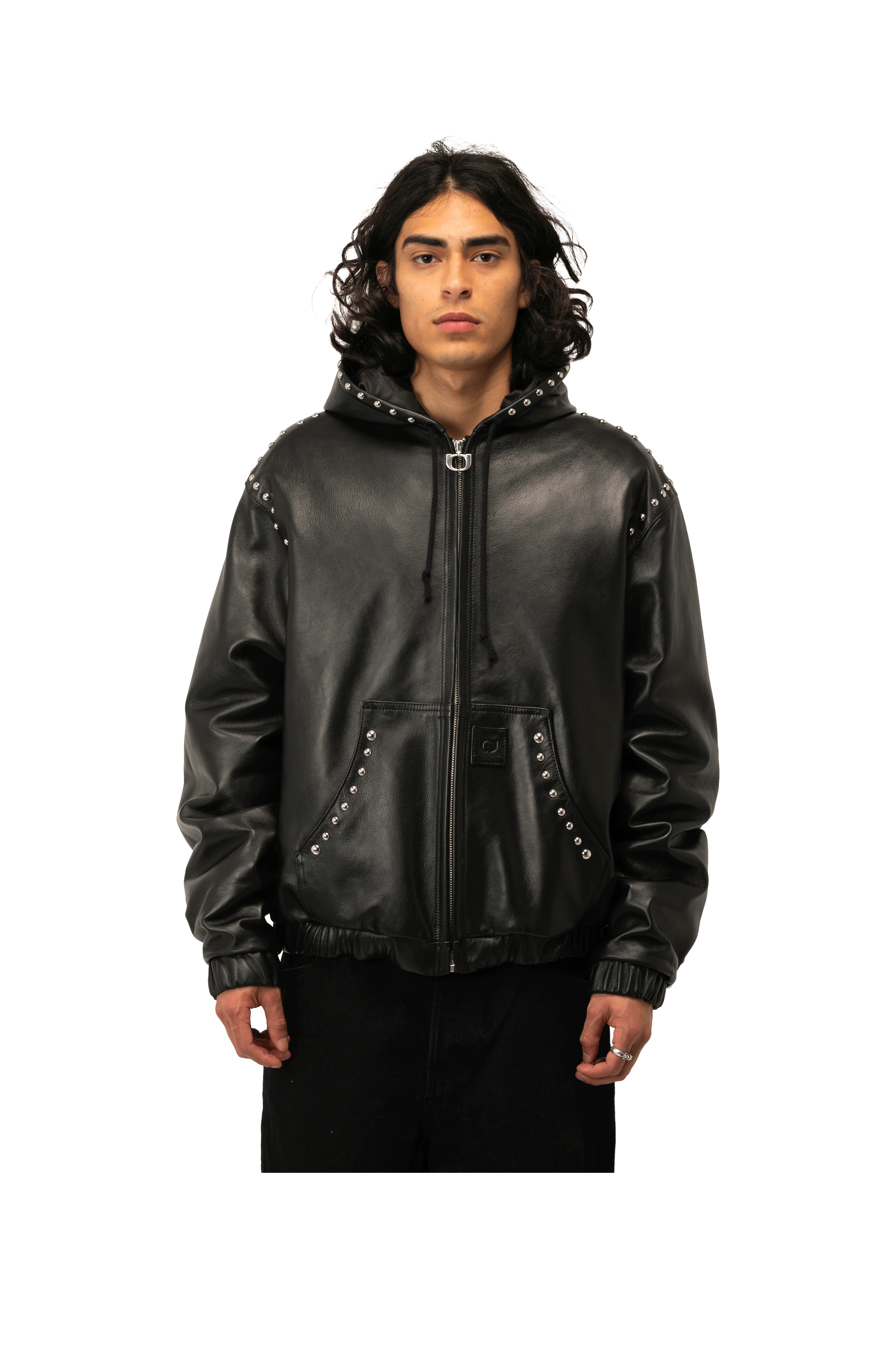 Studded Active Leather Jacket - Image 9