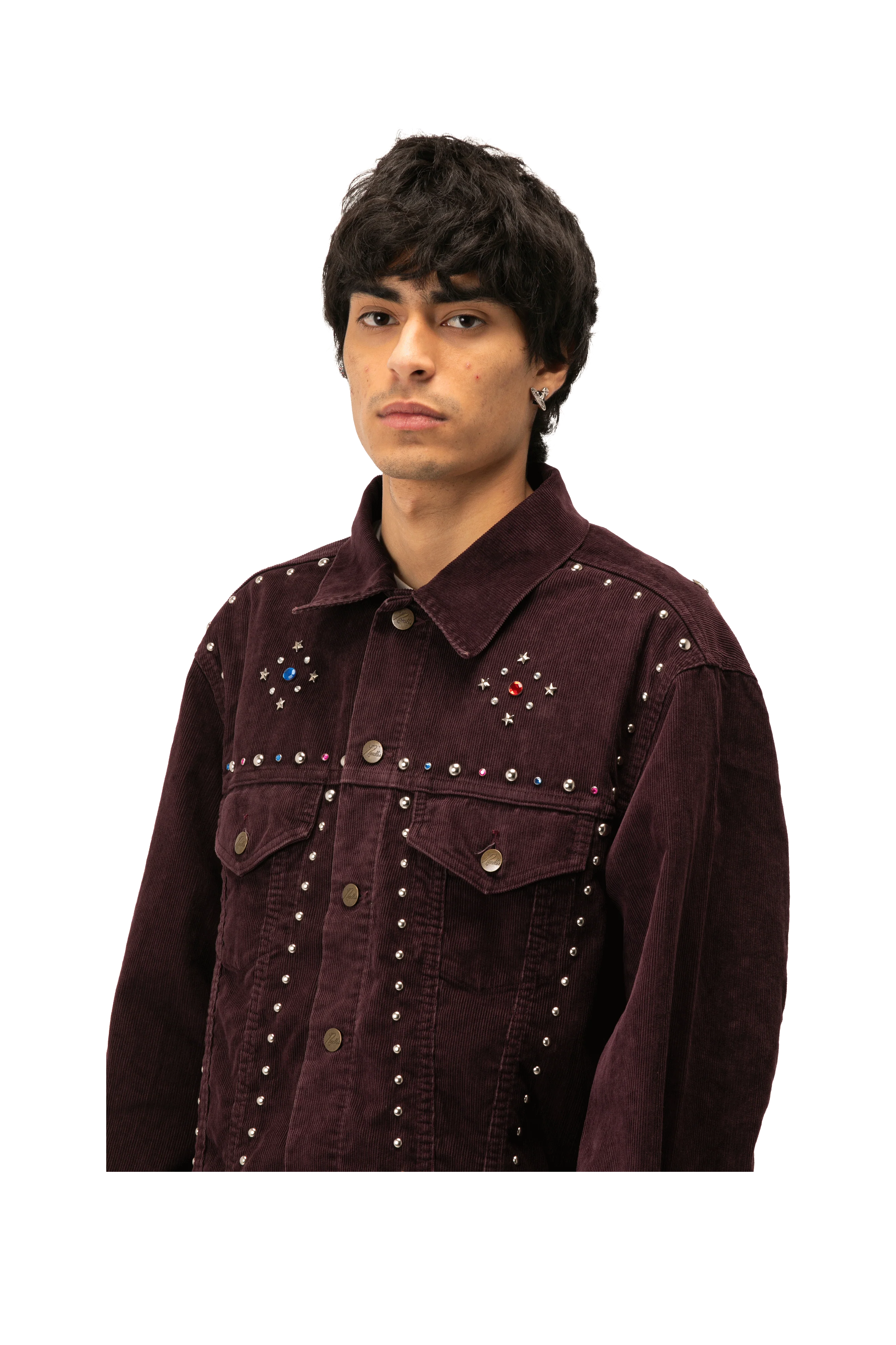 Studded Jean Jacket - 14W Cordudoy - Image 4