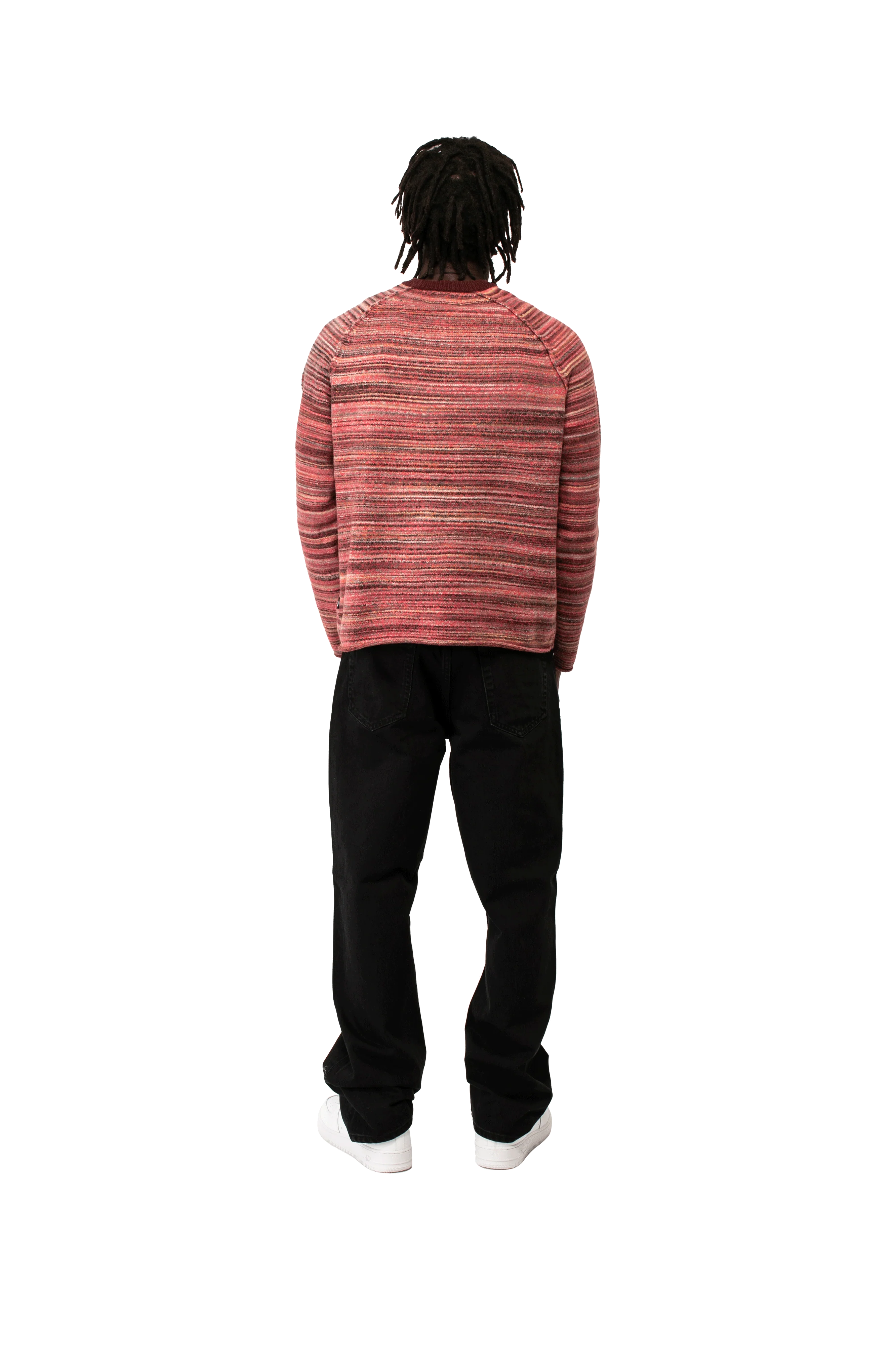 Textured Contrast Collar Crew - Image 3