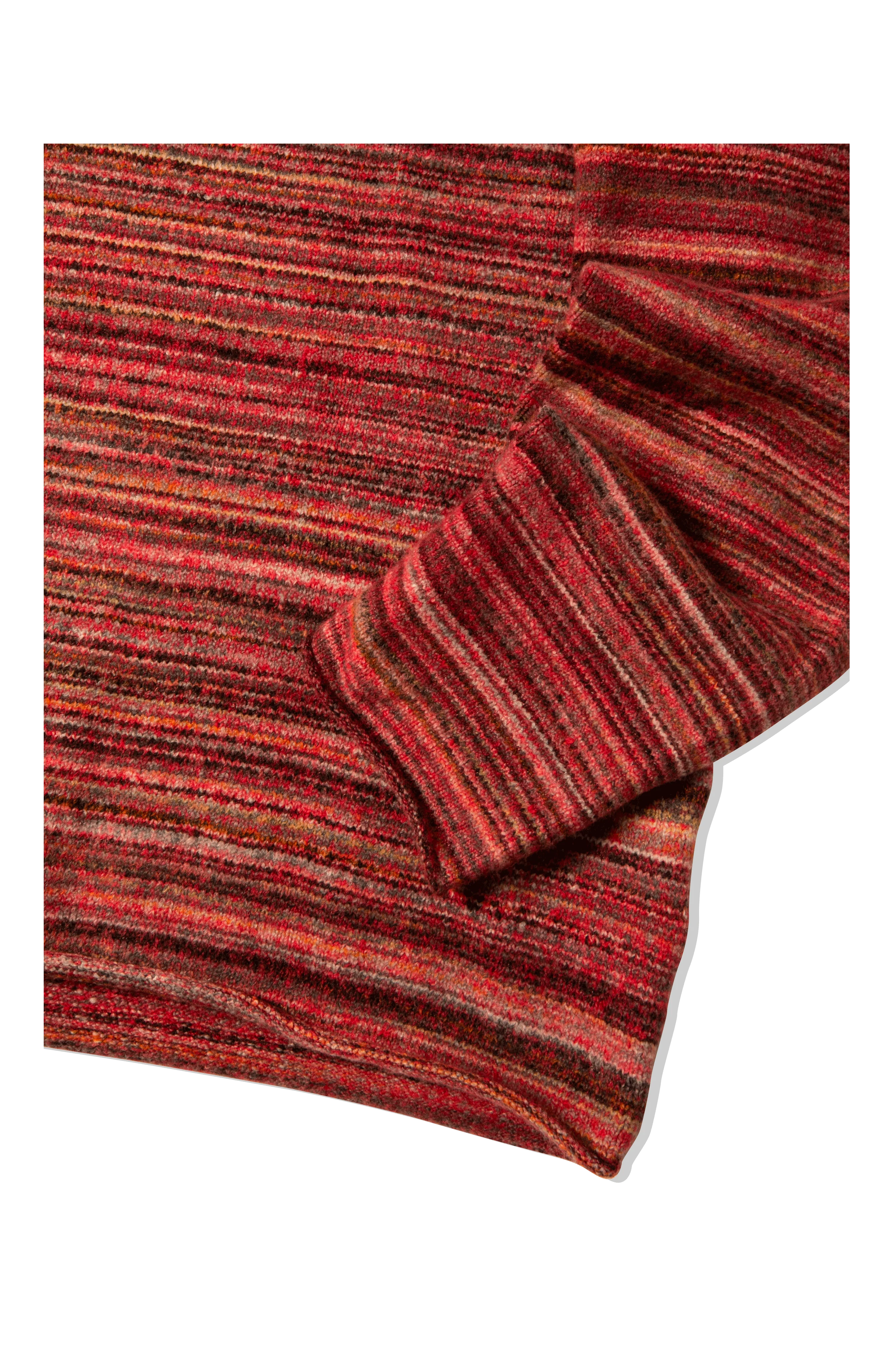 Textured Contrast Collar Crew - Image 6