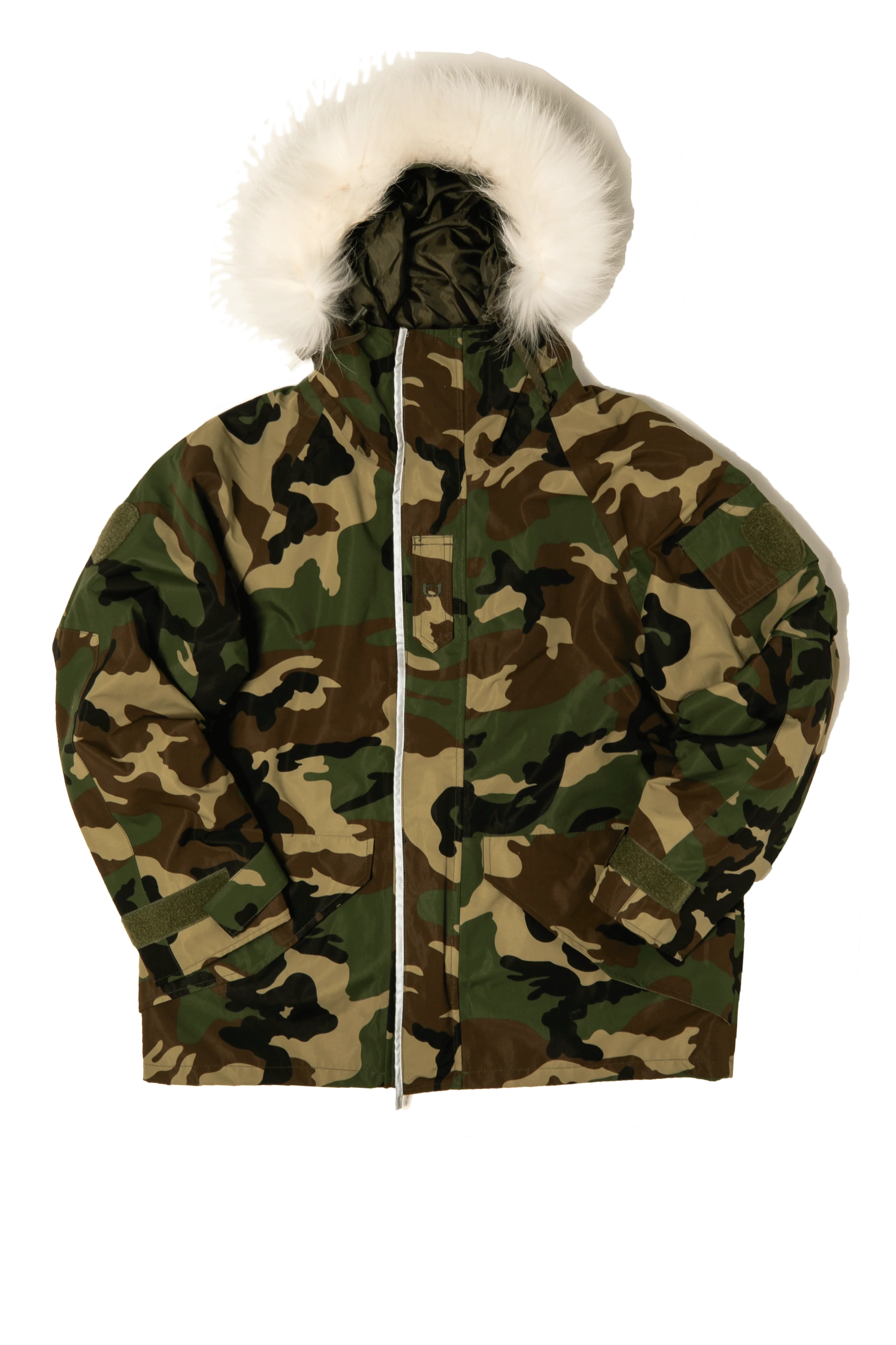 Woodland Camo Link Fur Parka - Image 10