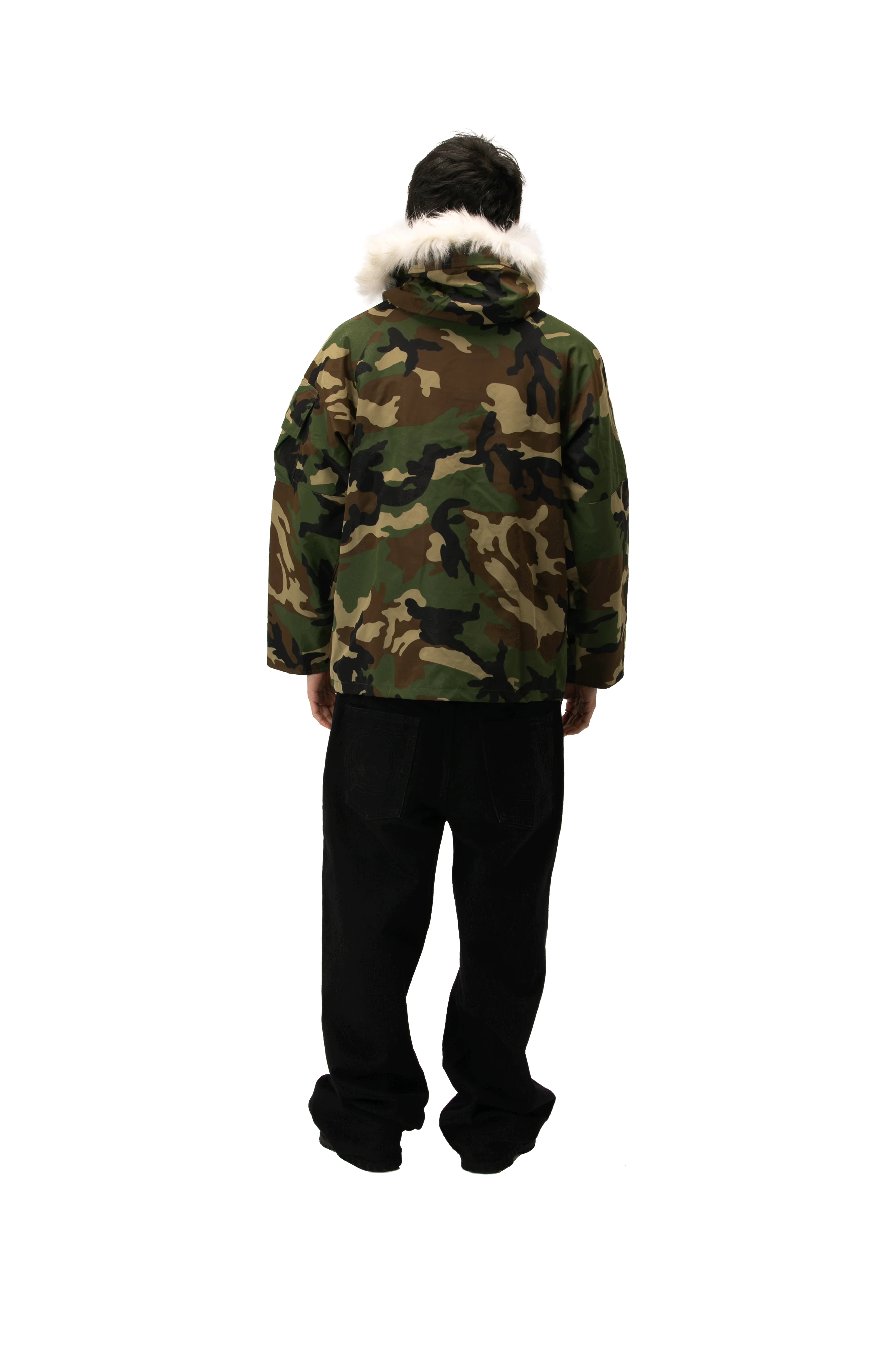 Woodland Camo Link Fur Parka - Image 3